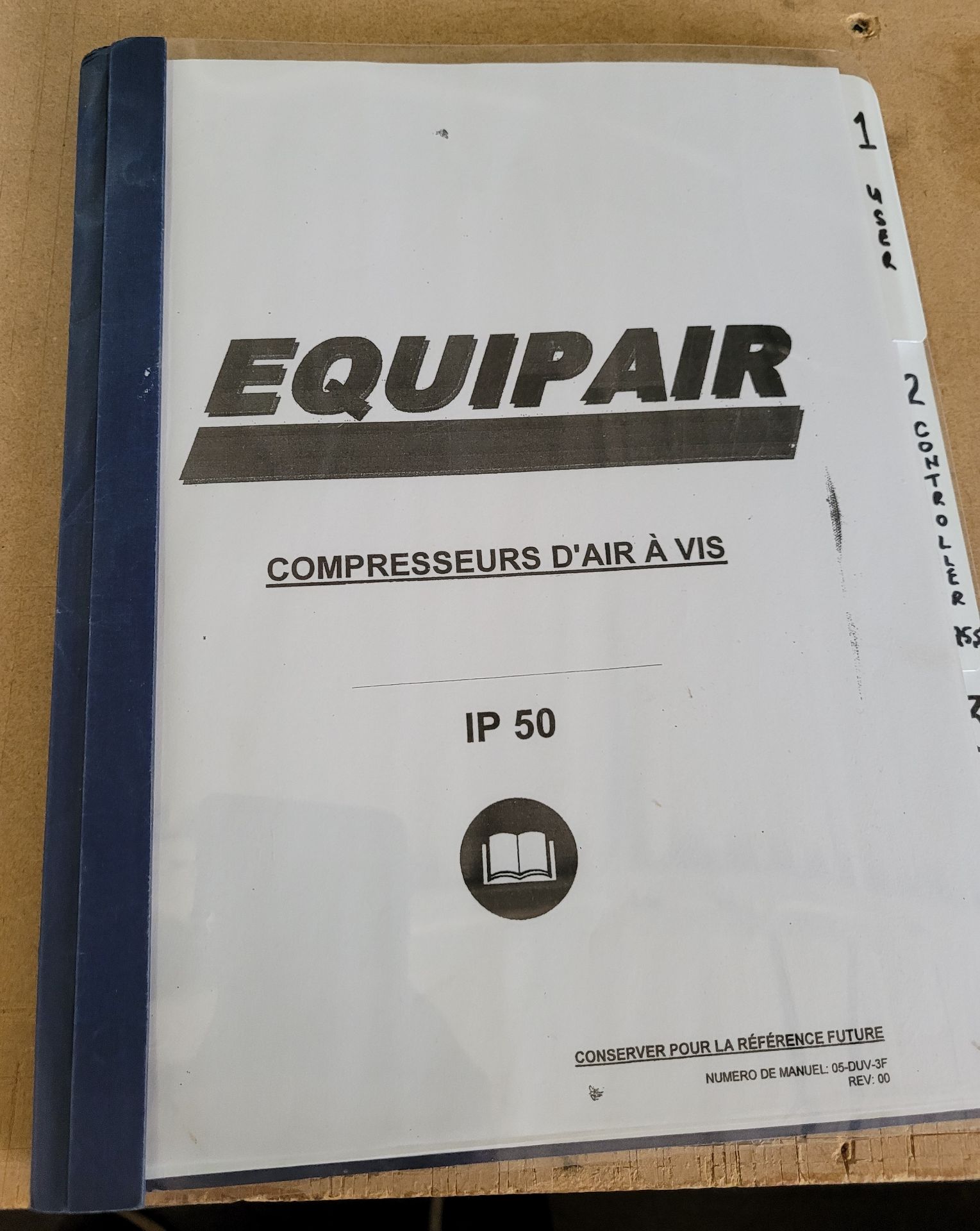 50HP EQUIPAIR IP Series Air Compressor mod. IP50 w/ LOGIK 25-S Digital Dispay, on steel frame, 125ps - Image 8 of 8