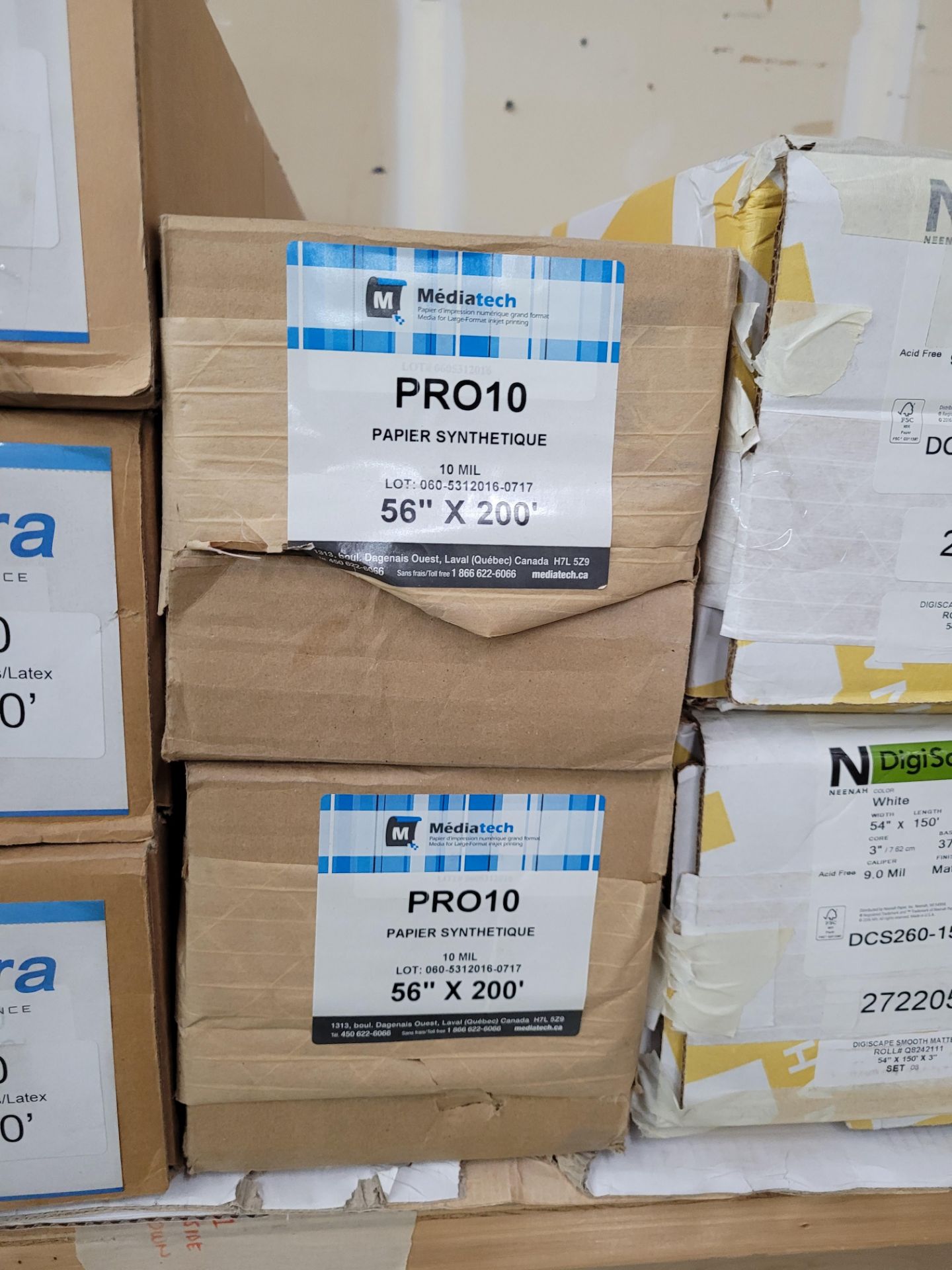Lot of (32) Rolls/Cases of roll inventory incl. MANTISSA Inkjet Canvas mod. SB61 60x60, Ccreative mo - Image 13 of 16
