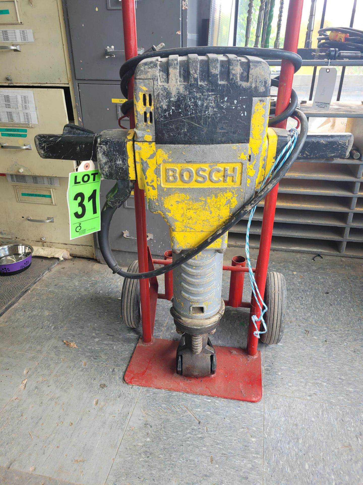 BOSCH mod. 3611C0A010 Concrete Demolition / Breaker Hammer w/ cart, Electric 120V - Image 2 of 6