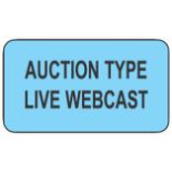 This is a live webcast auction (not a timed online auction).