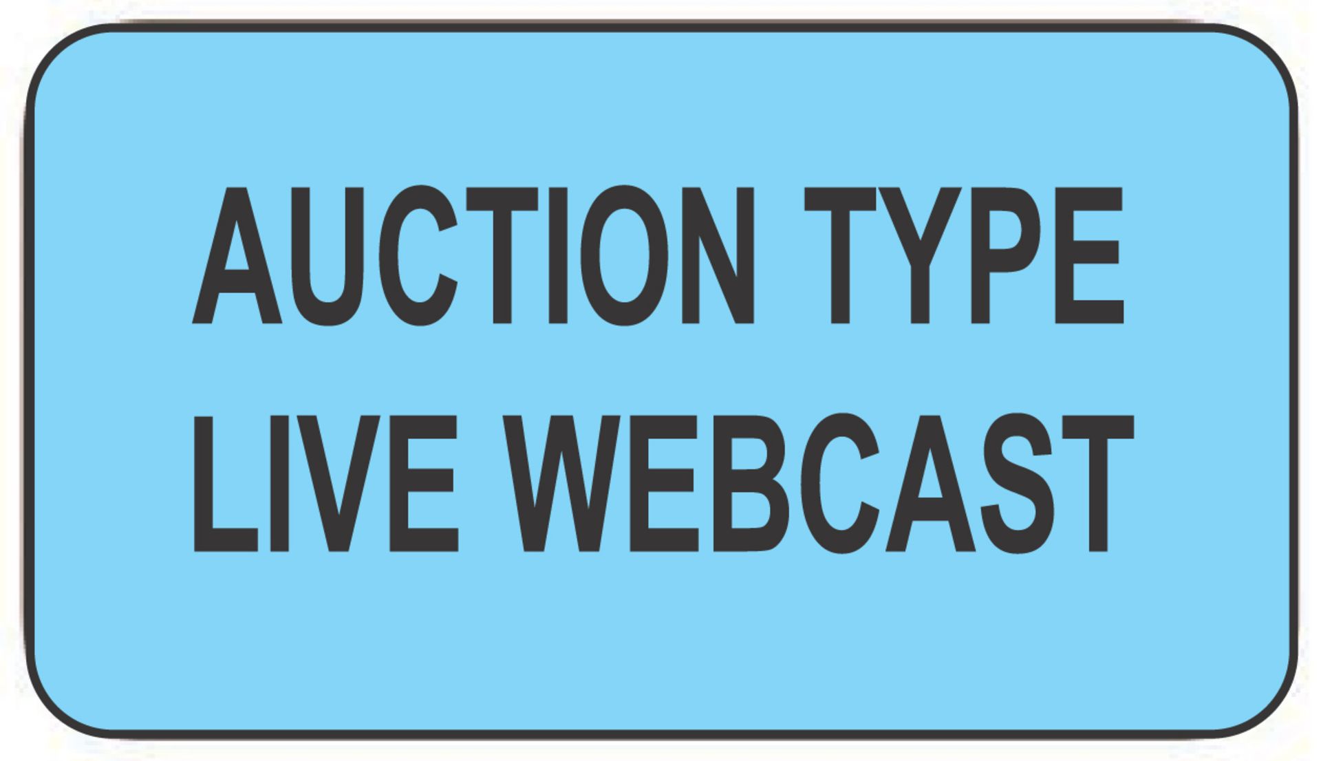 This is a live webcast auction (not a timed online auction).