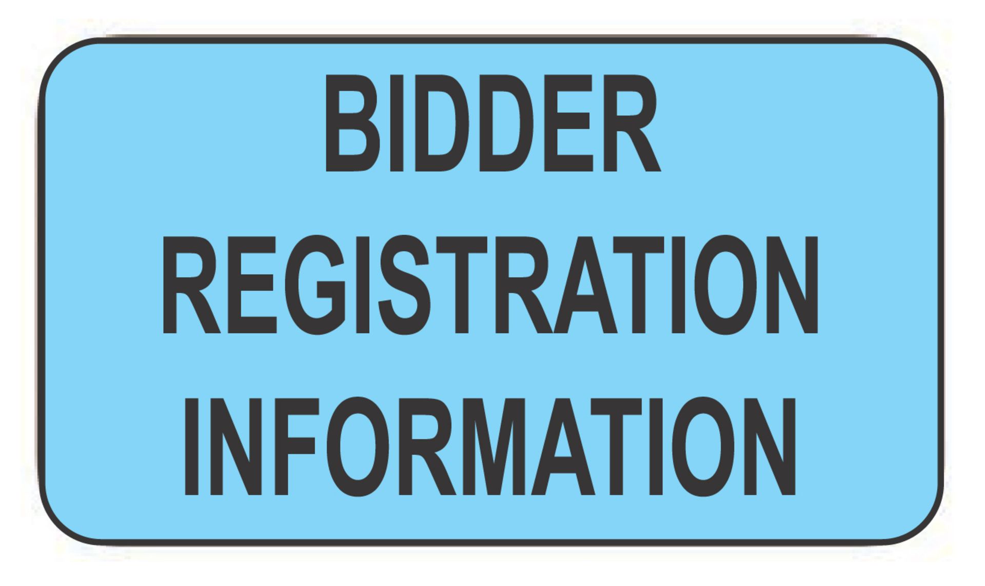 Bidder Registration Information