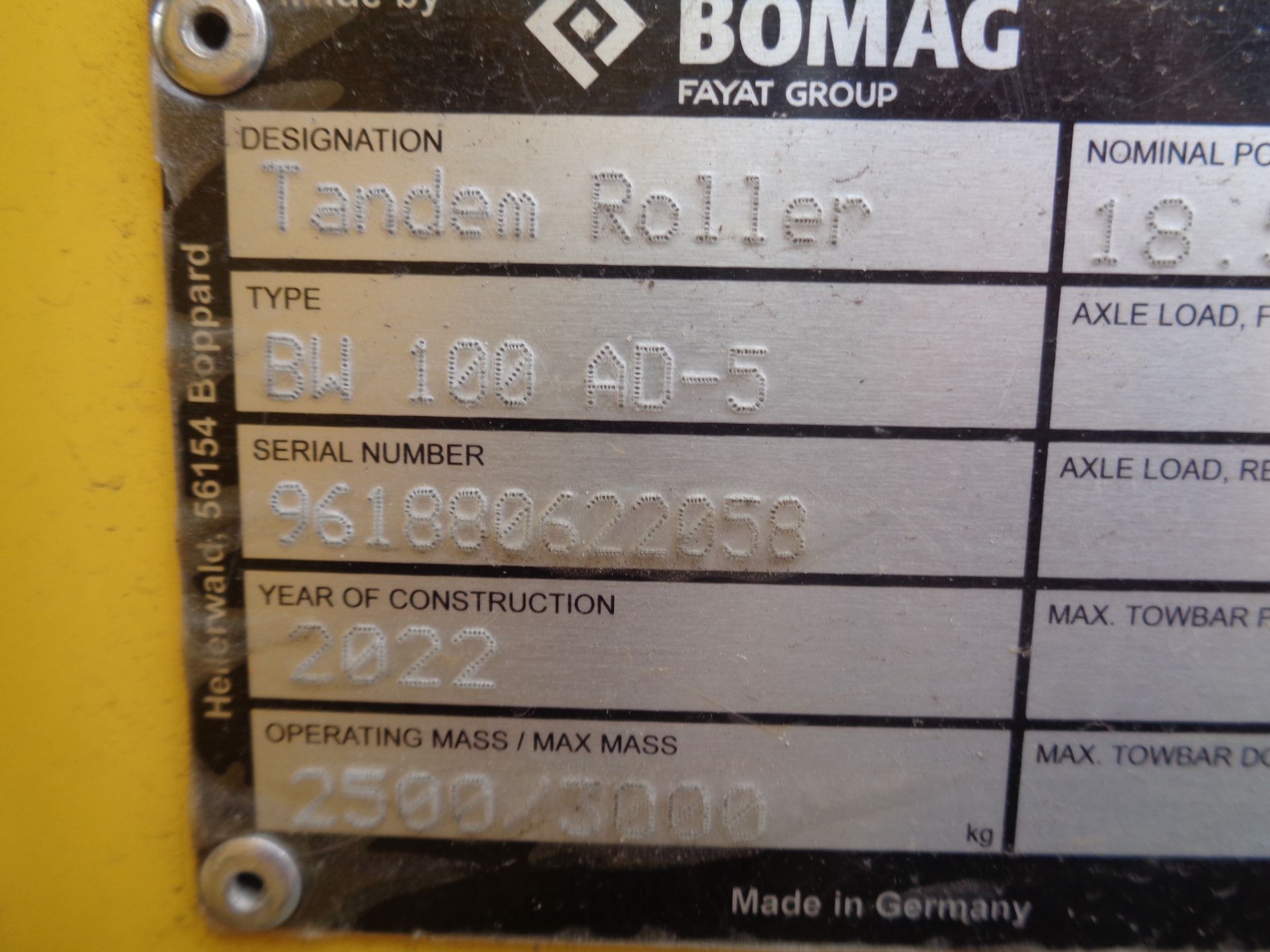 Unused 2022 Bomag BW100AD-5 Roller - Image 8 of 8