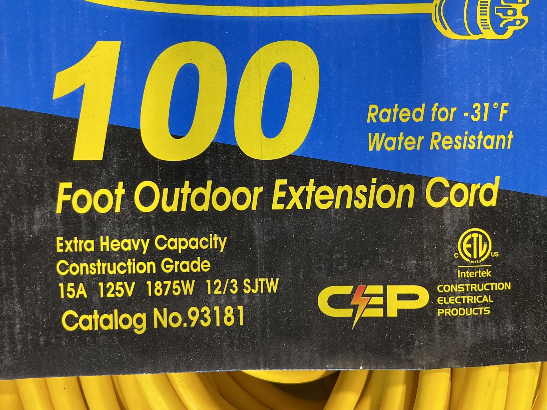 Lot of 4 100ft Outdoor Extension Cord - Upland - Image 3 of 6