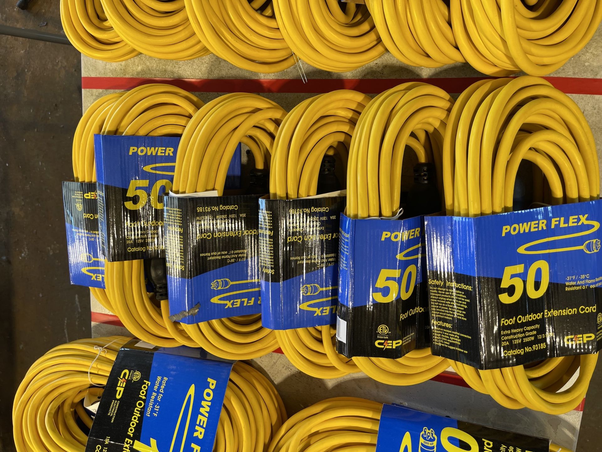 Lot of 6 50ft Outdoor Extension Cords - Upland