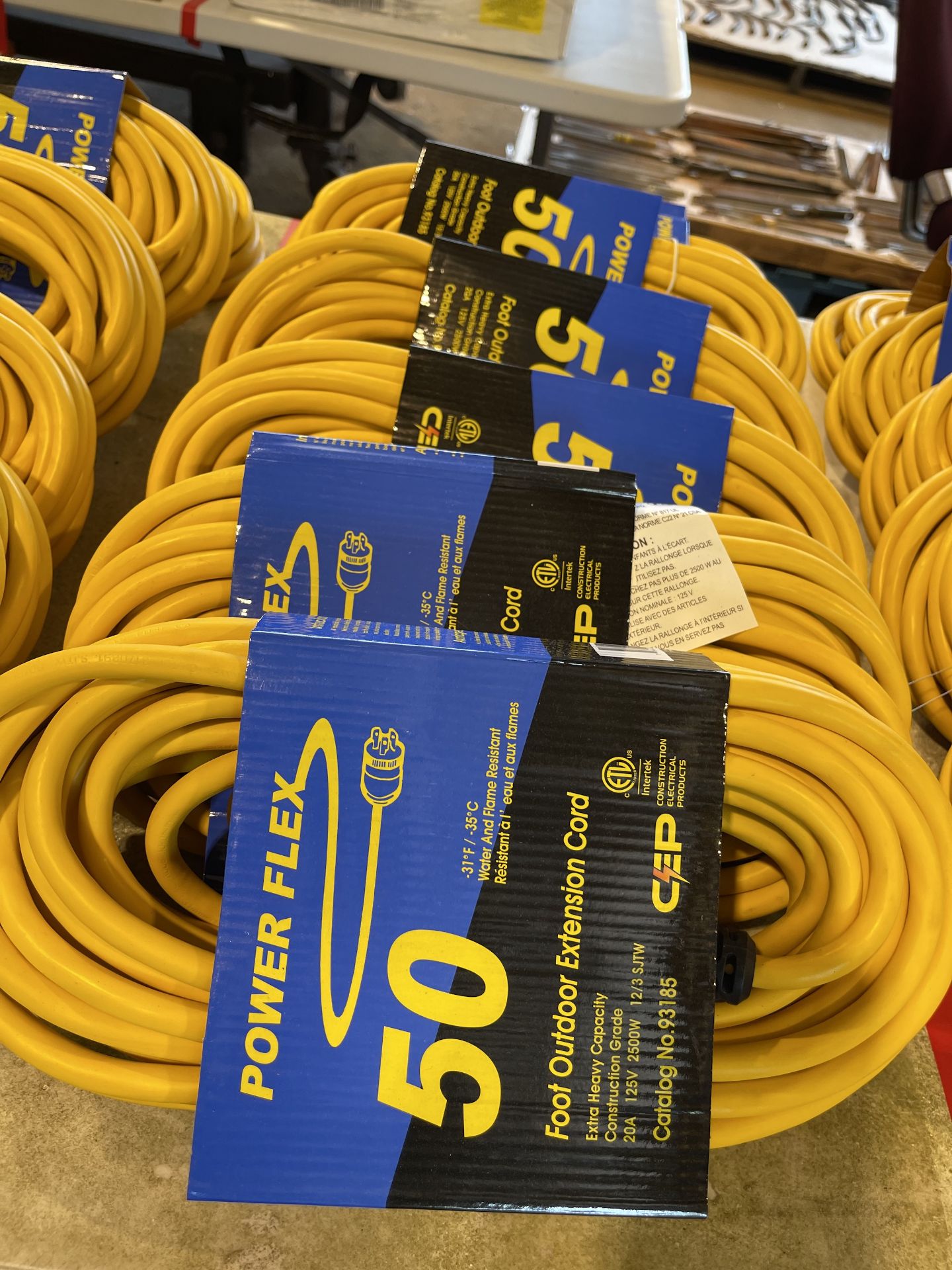 Lot of 6 50ft Outdoor Extension Cords - Upland - Image 2 of 4