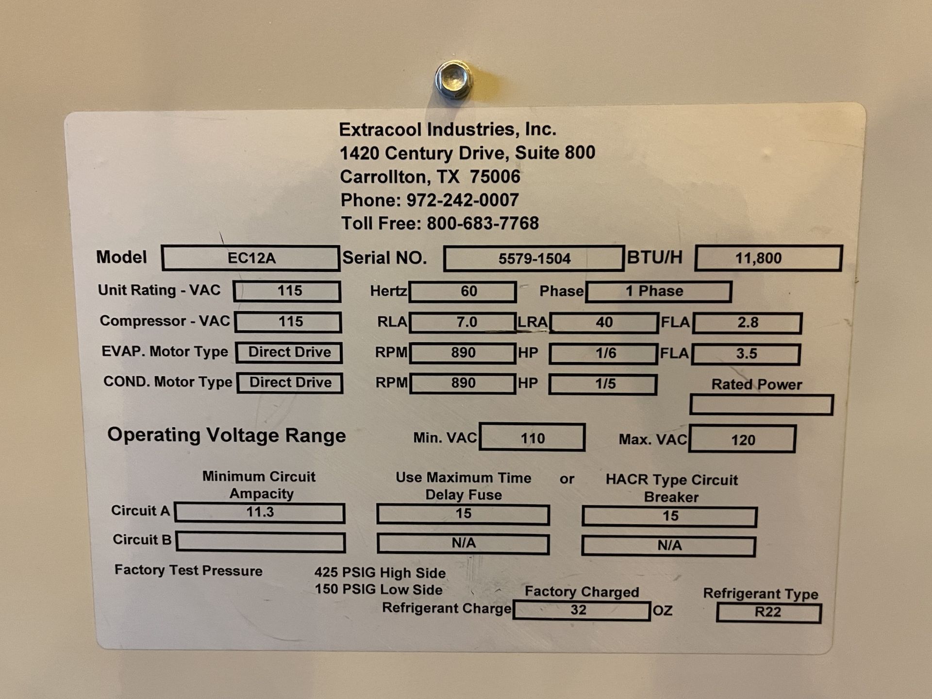 Extracooler Portable Air Condition System (BS38) - Lester, PA - Image 11 of 13