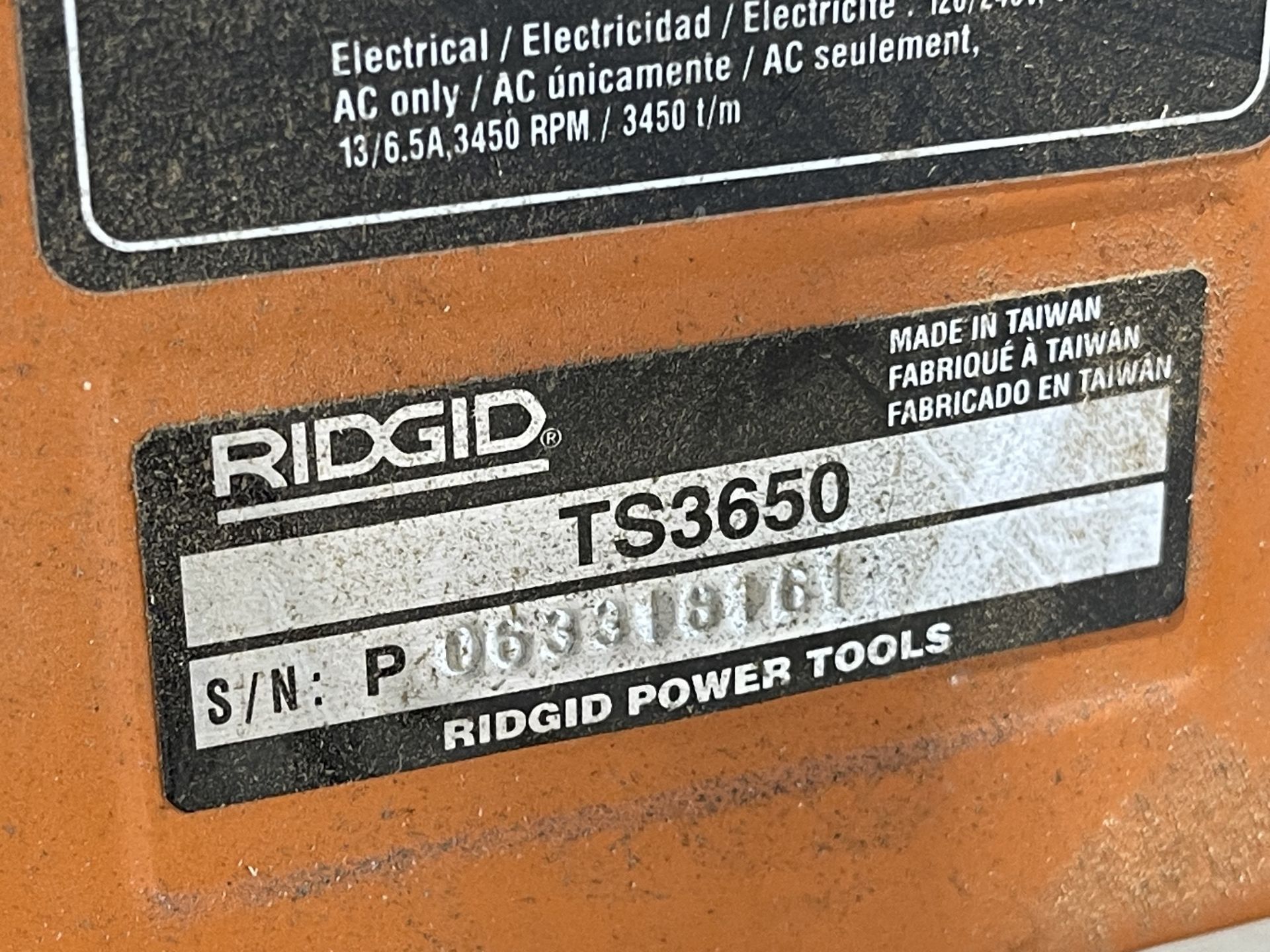 Ridgid TS3650 Adjustable Table Saw (530U) - Upland - Image 12 of 16