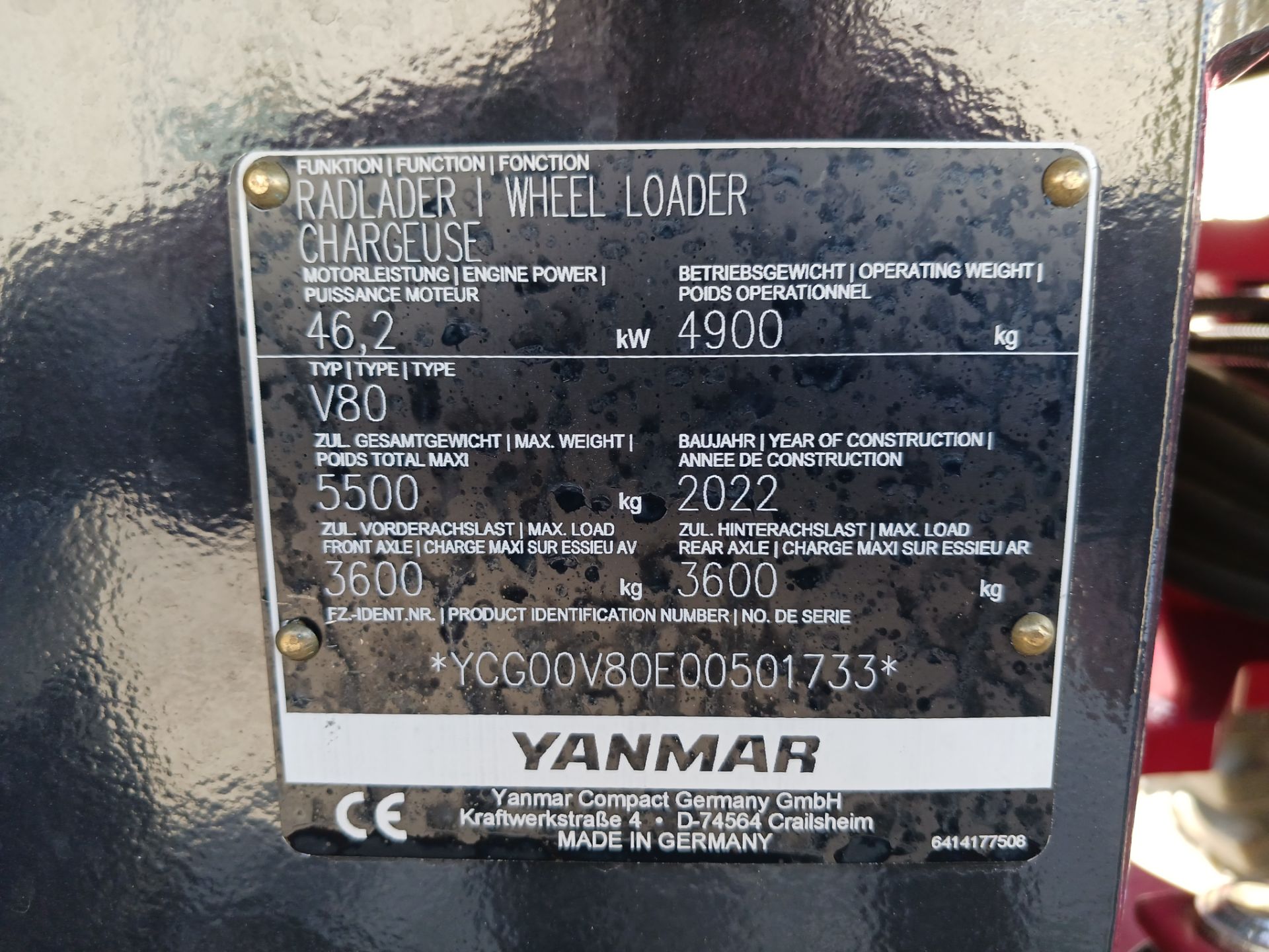 UNUSED 2022 Yanmar V80 Wheel Loader - Lester, PA - Image 14 of 16