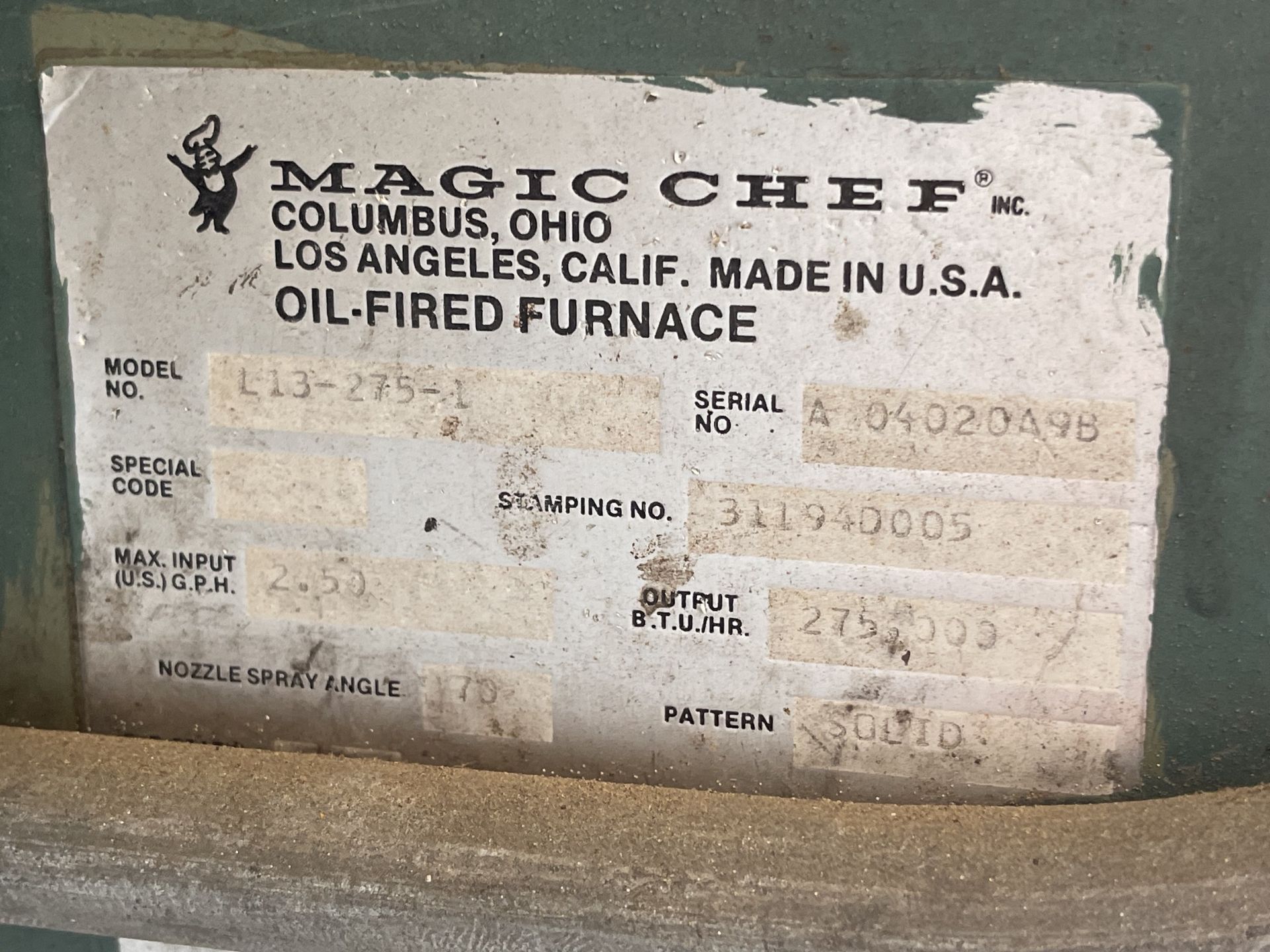 Oil-Fired Furnace - Upland - Image 3 of 4