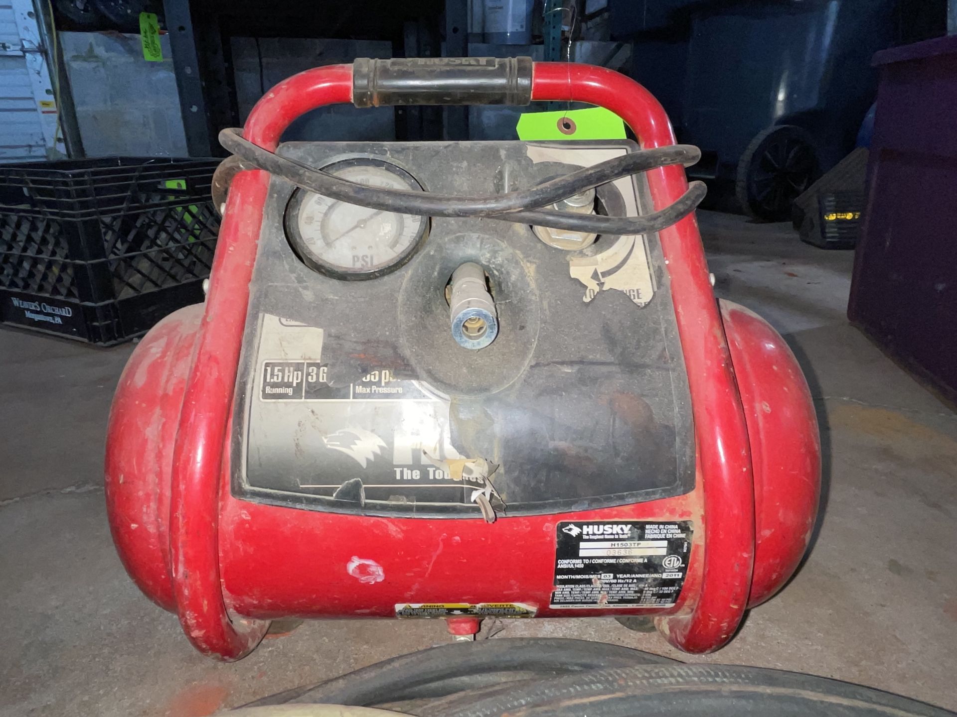 Husky 1.5 HP Air Compressor (615U) - Upland - Image 4 of 6