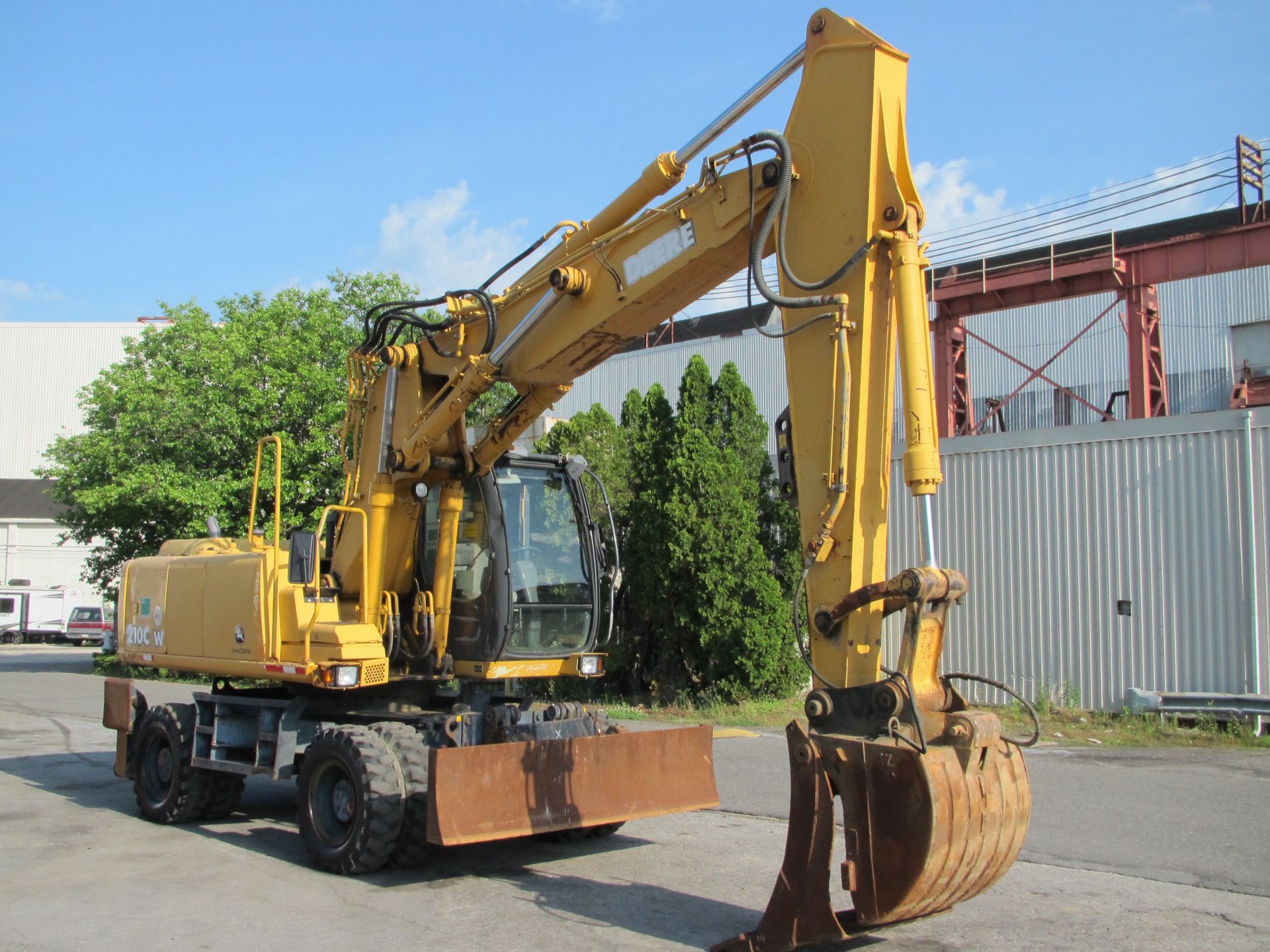 John Deere 210C Rubber Tire Excavator - Lester, PA - Image 3 of 24