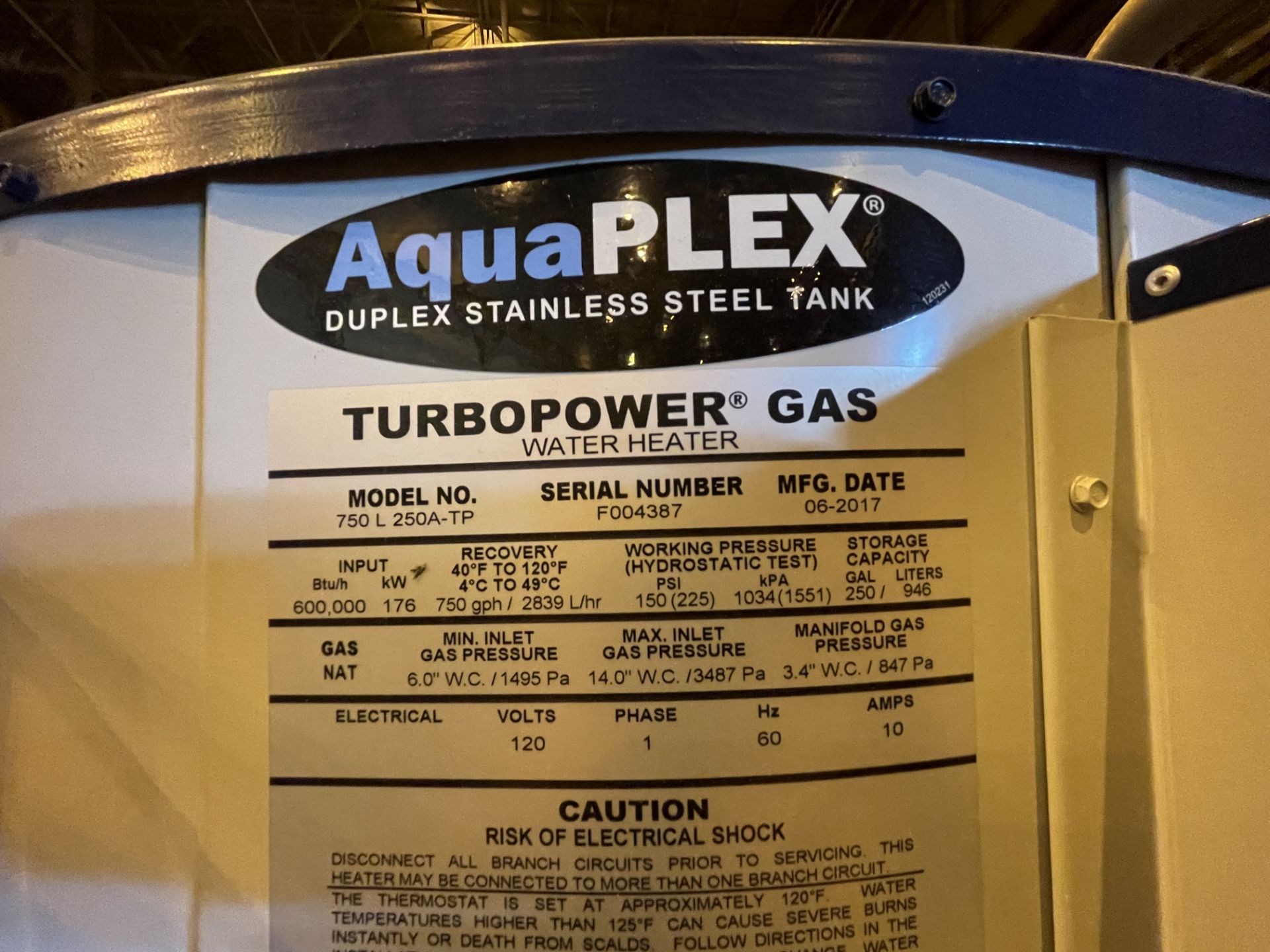 AquaPlex Duplex Stainless Steel Turbopower Gas Water Heater Tank (DR221) - Image 5 of 14
