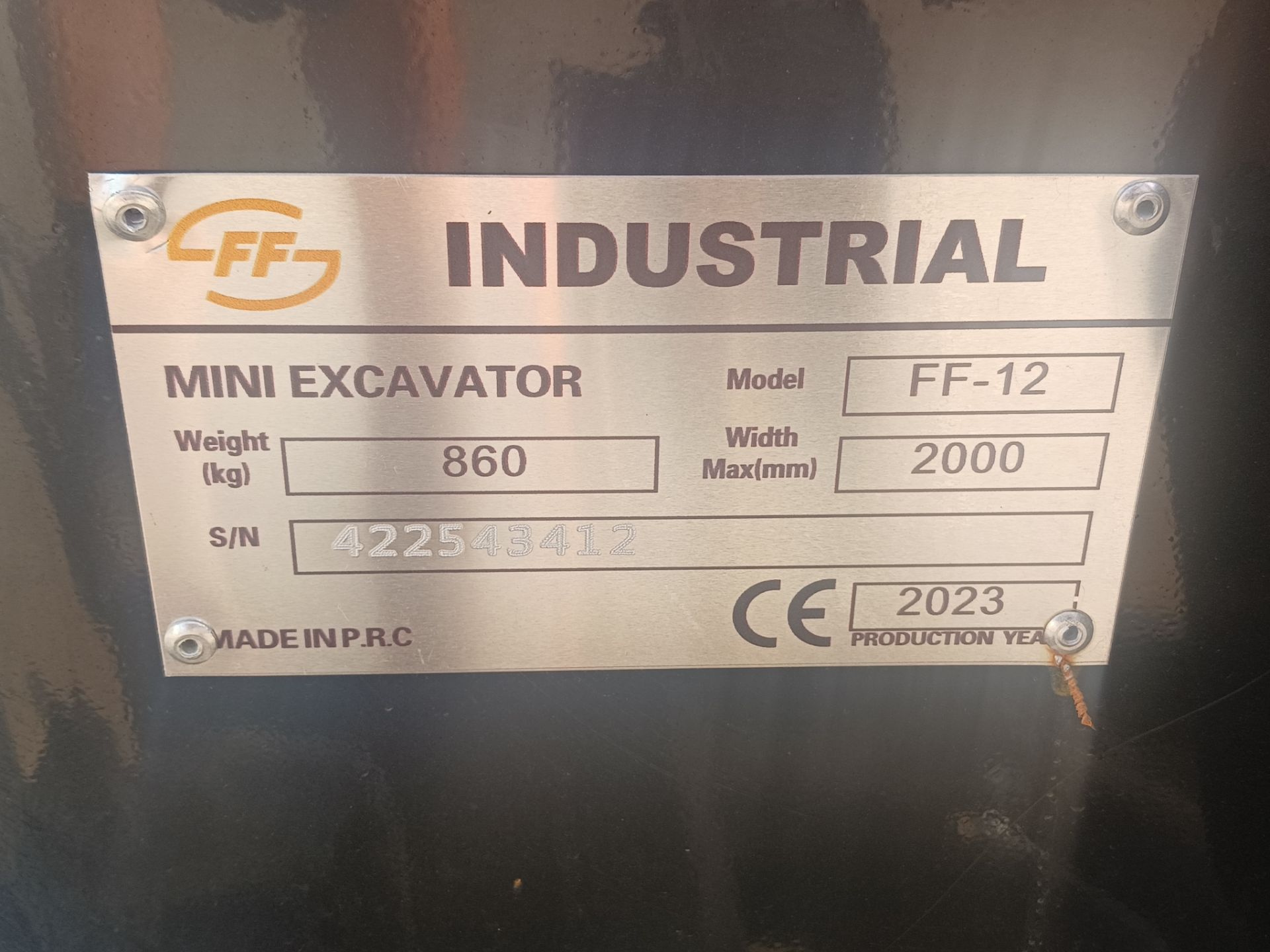 New 2023 FF Industrial FF-12 Mini Excavator - Image 17 of 17