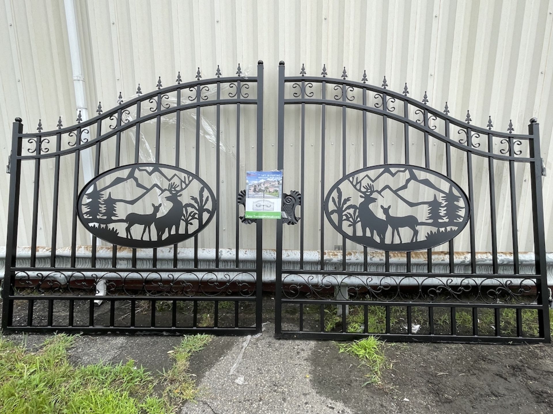 Brand New Unused Greatbear 14ft Bi-Parting Wrought Iron Gate (NY126)