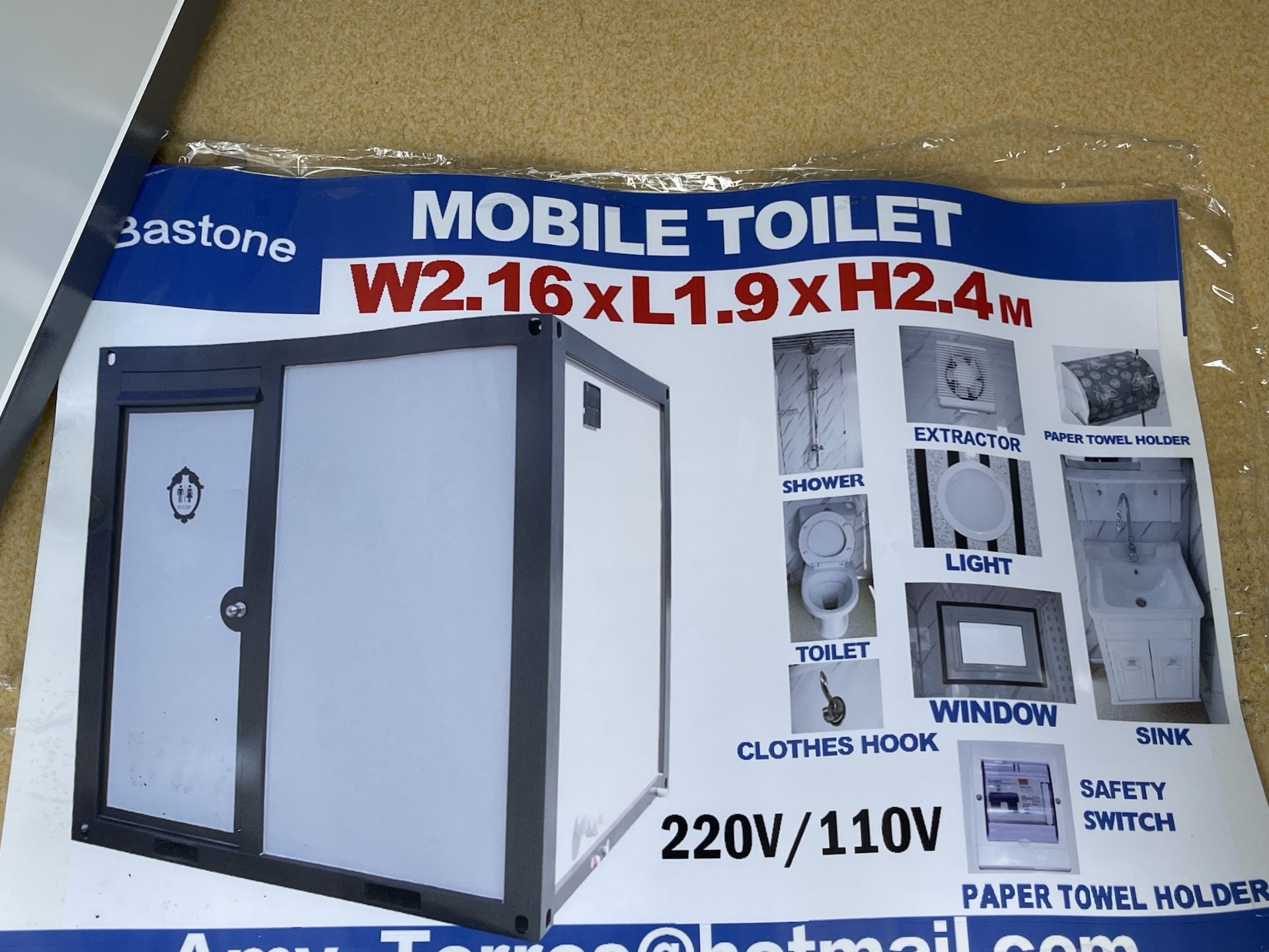 Brand New Bastone 110V Mobile Bathroom (NY177) - Image 19 of 20
