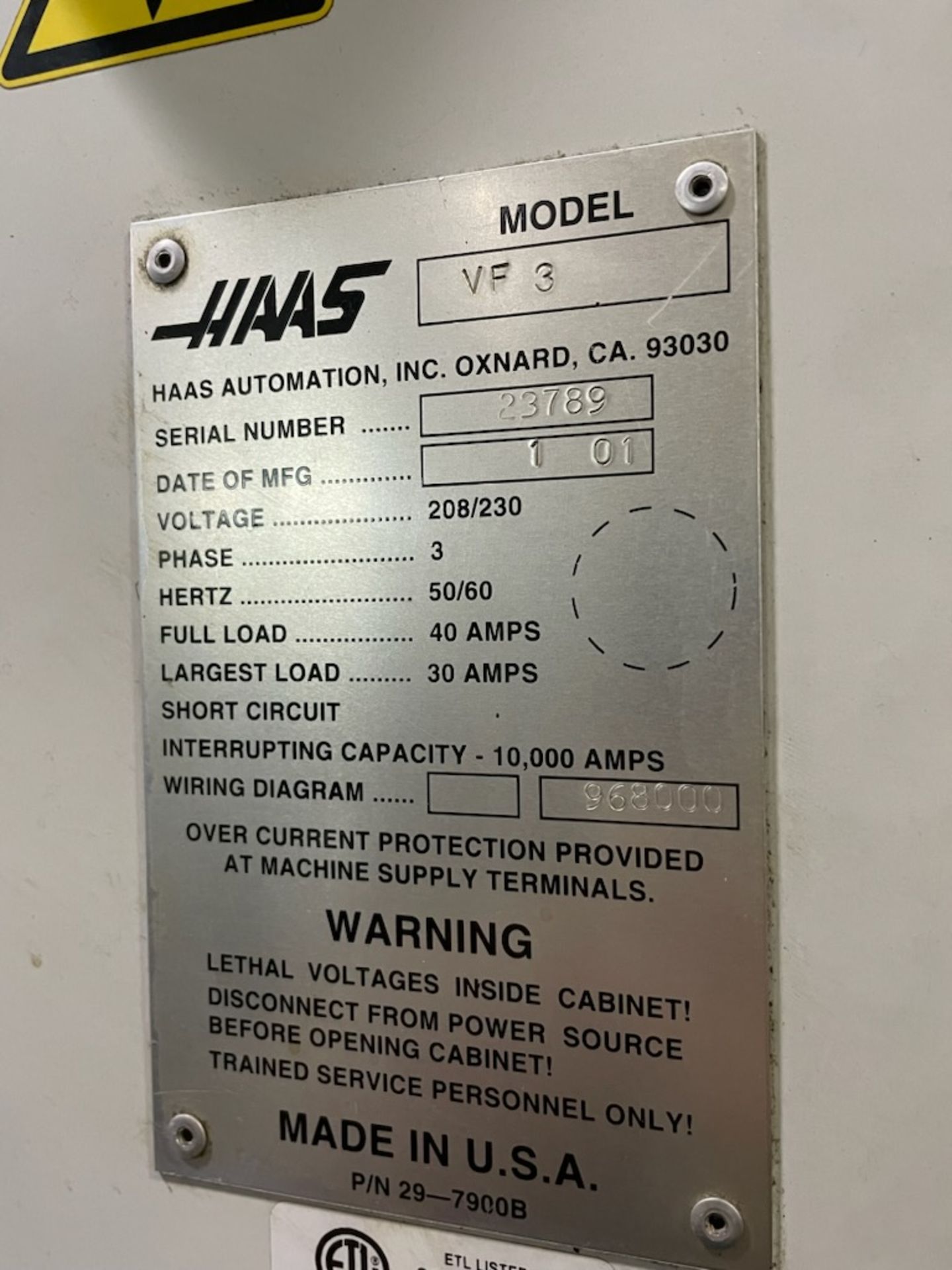 Haas VF3 Vertical Machining Center (H4) - Image 20 of 20