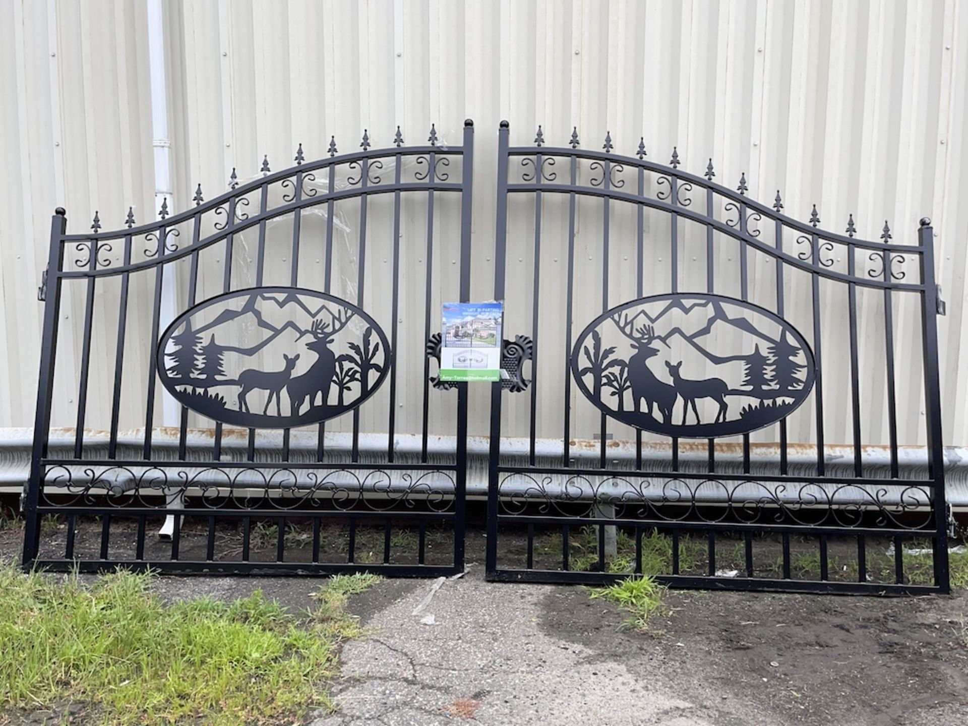 Brand New Unused Greatbear 14ft Bi-Parting Wrought Iron Gate (NY125)