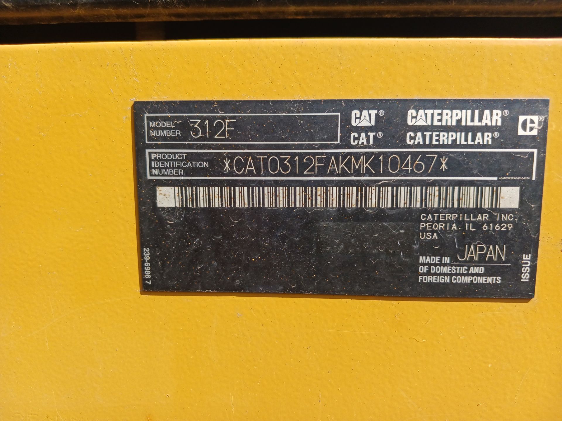 2019 Caterpillar 312F Excavator - Image 18 of 19