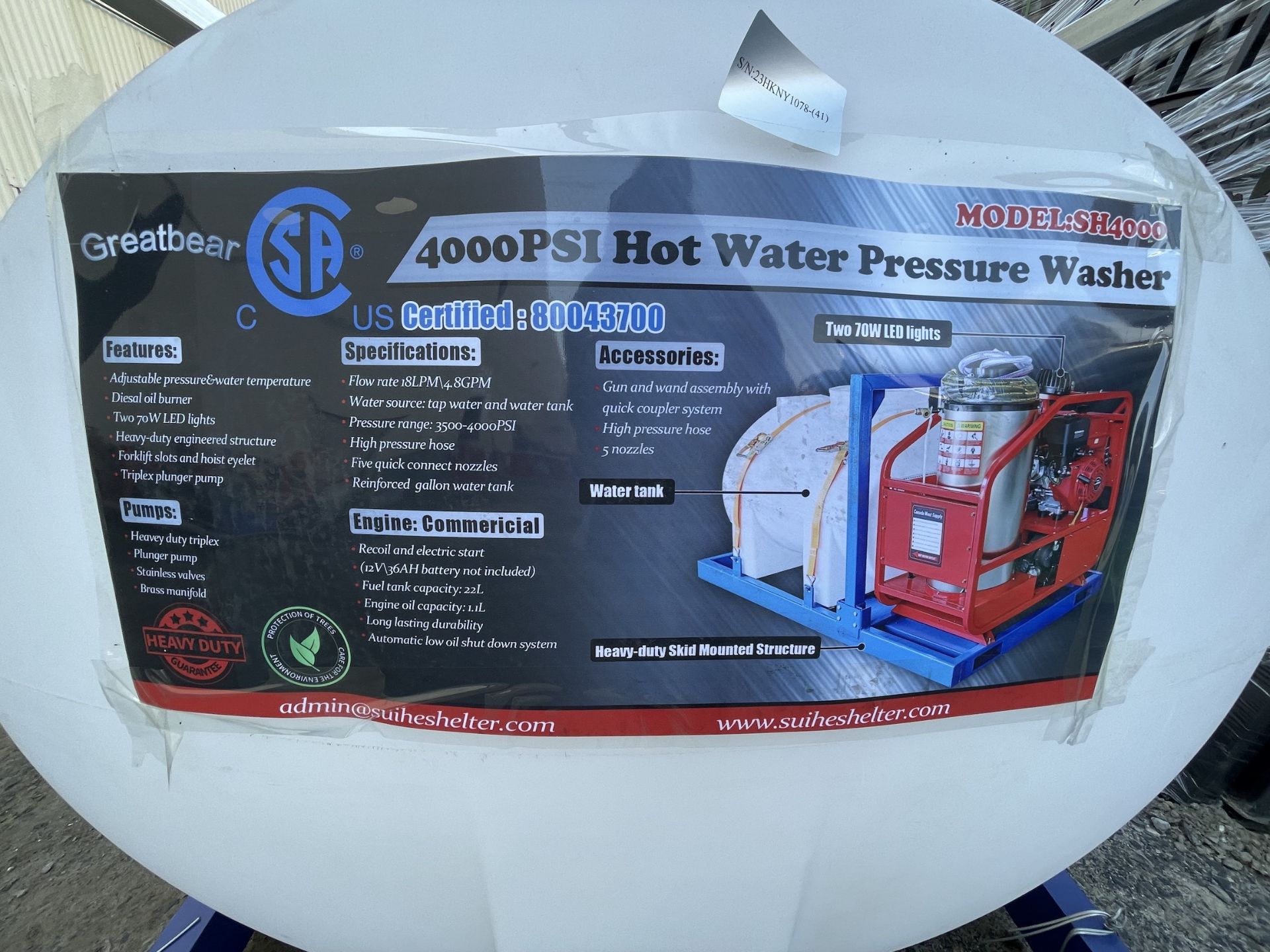 Brand New Greatbear Blue Viper 4000PSI Hot Water Pressure Water (NY166) - Image 15 of 17