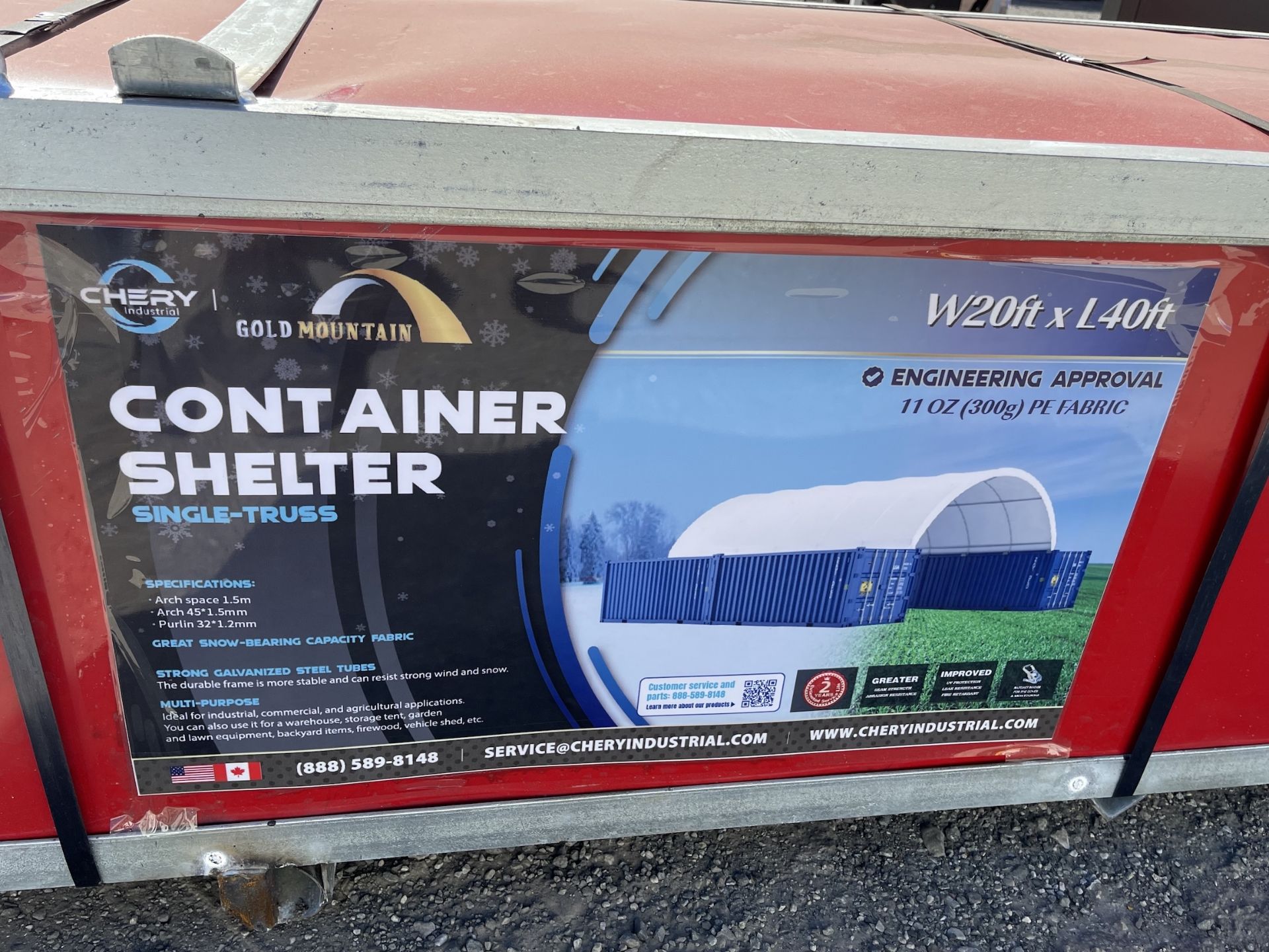 Brand New 2023 Gold Mountain 20ft X 40ft Dome Container Shelter (NY148) - Image 2 of 5