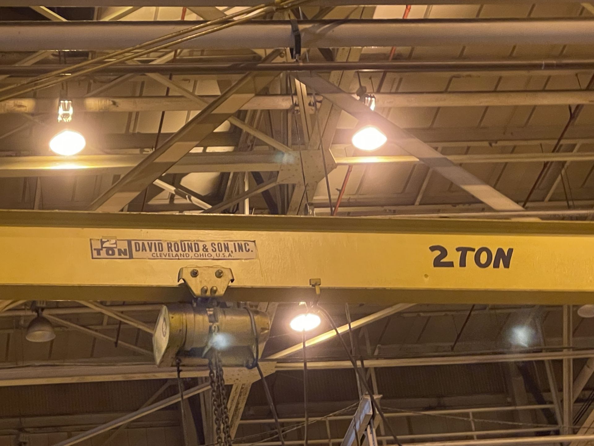 Lot of 2 Two Ton Jib Cranes with Hoist (IV32) - Image 5 of 5