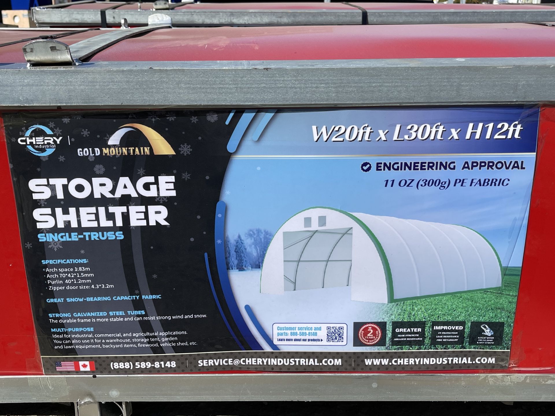 Brand New 2023 Gold Mountain 20ft X 30ft X 12ft Dome Container Shelter (NY145) - Image 2 of 5