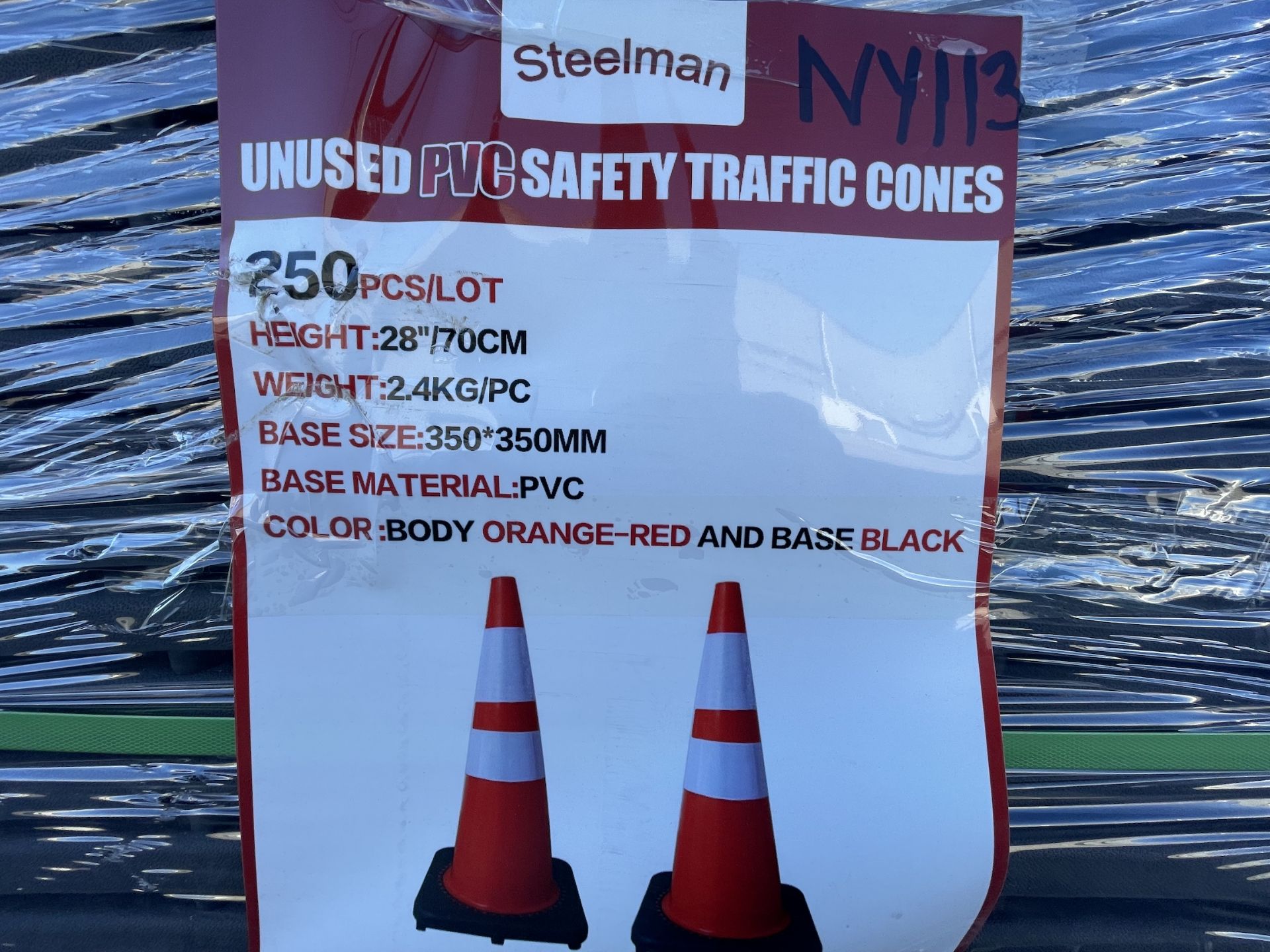 Lot of 250 Brand New Safety Highway Cones (NY113) - Image 7 of 7