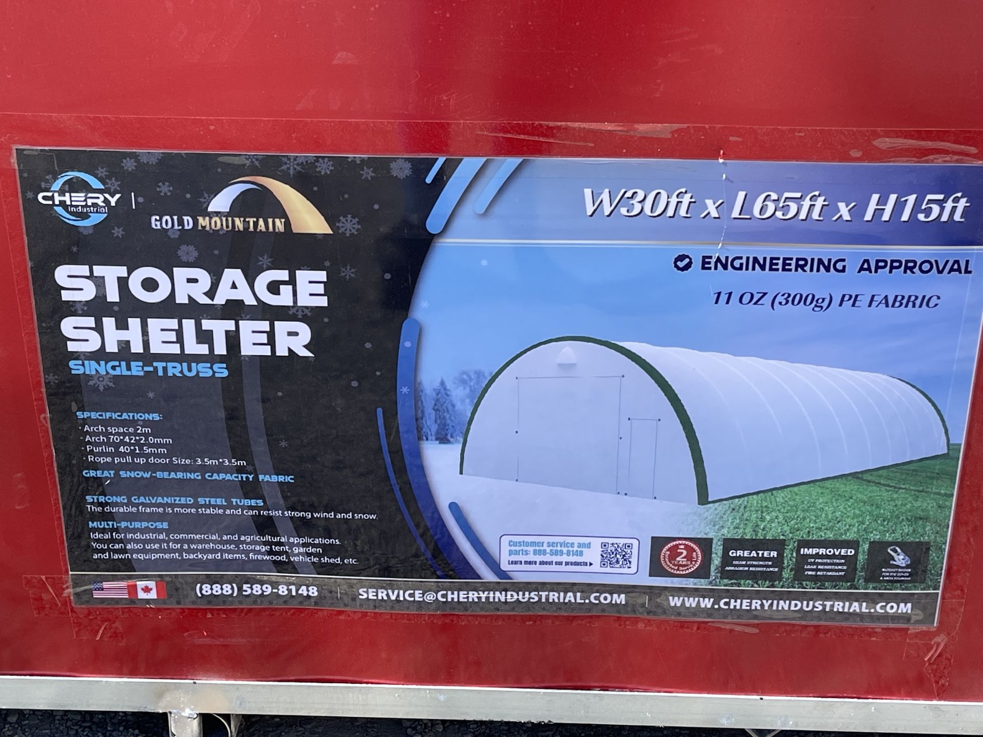 Brand New 2023 Gold Mountain 30ft X 65ft X 15ft Dome Storage Shelter Container (NY149) - Image 2 of 5