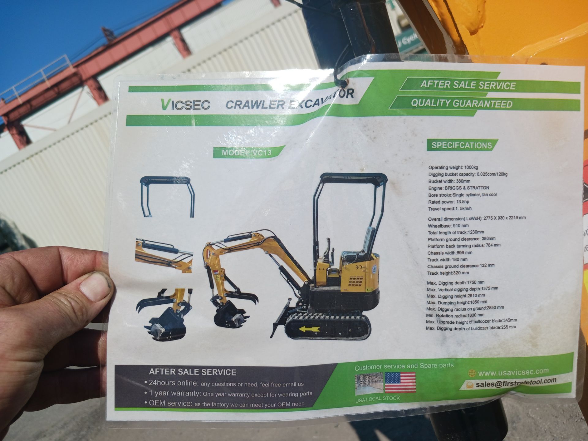 2023 VICSEC VC13 Mini Excavator - Image 16 of 18