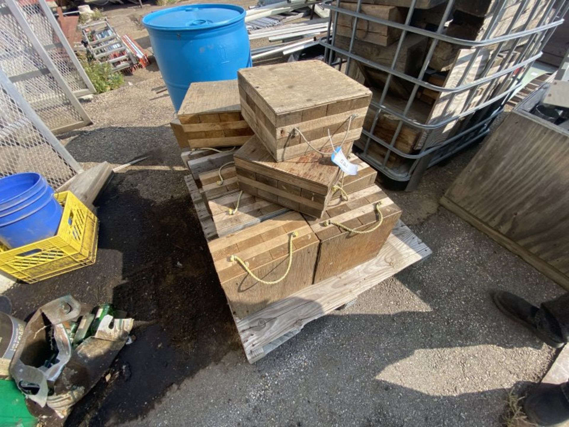 3 PALLETS OF WOODEN BLOCKING BLOCKS