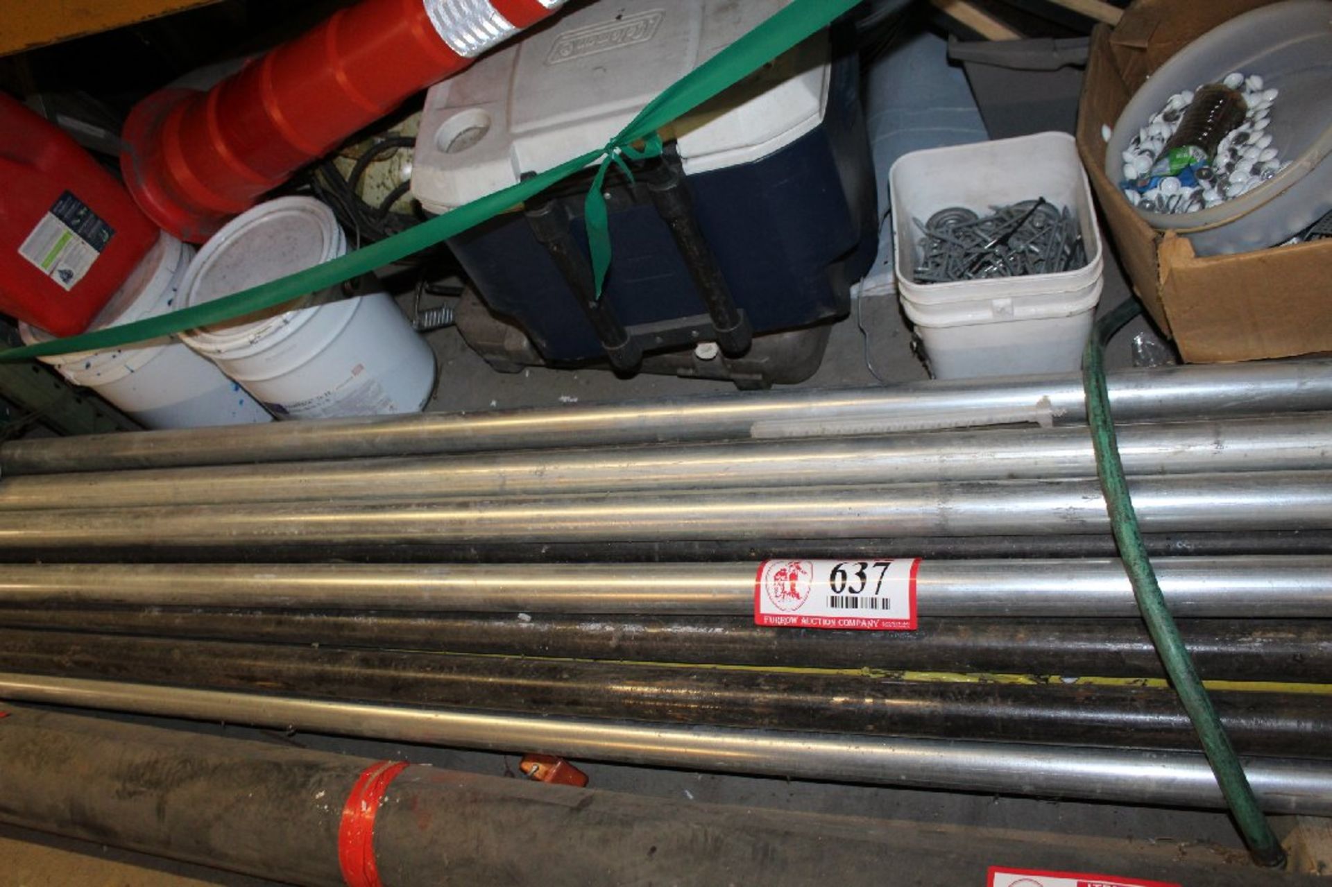 Twelve 20' x 2.5" Metal Pipes, Plus Miscellaneous Pipe pf Various Lengths