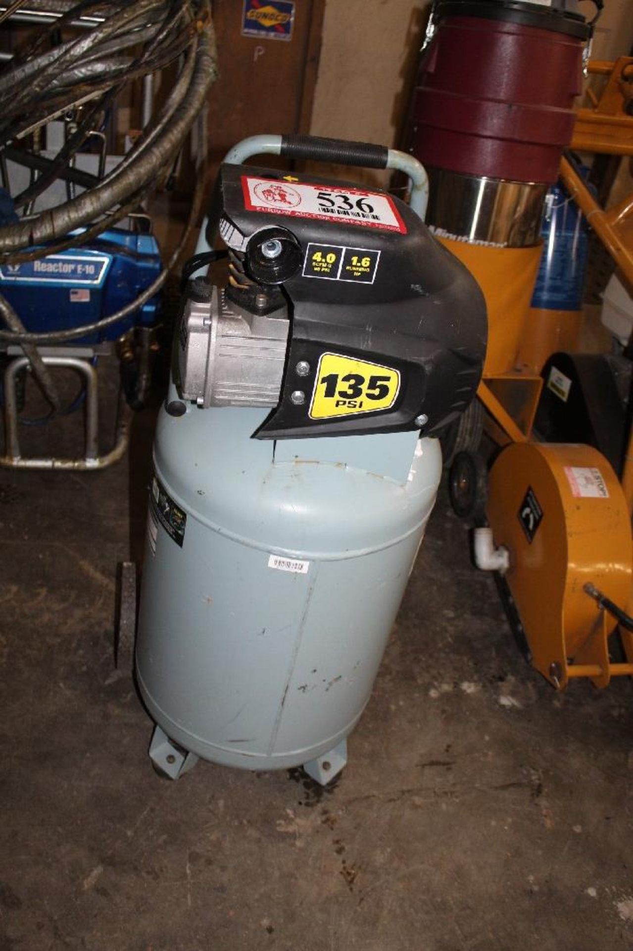 McGraw Air Compressor, 135 PSI, 1.6 HP, 20 Gallon