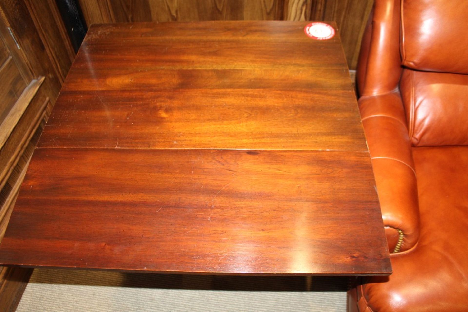 Cherry Finish Table with Two Fold Down Leaves and One Drawer - Image 2 of 3