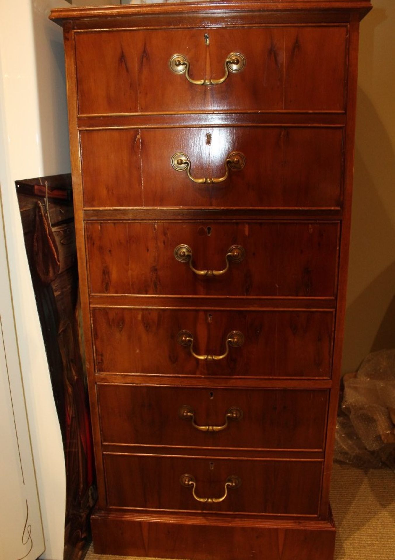 Three Drawer Wooden Filing Cabinet, Locking (no key) - Image 2 of 3