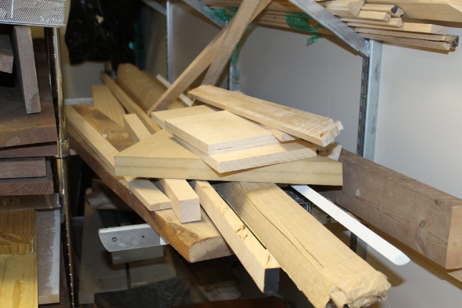 Assorted Lumber of Various Lengths & Species, Plywood Boards of Various Sizes, Metal Shelf with 4 - Image 4 of 6