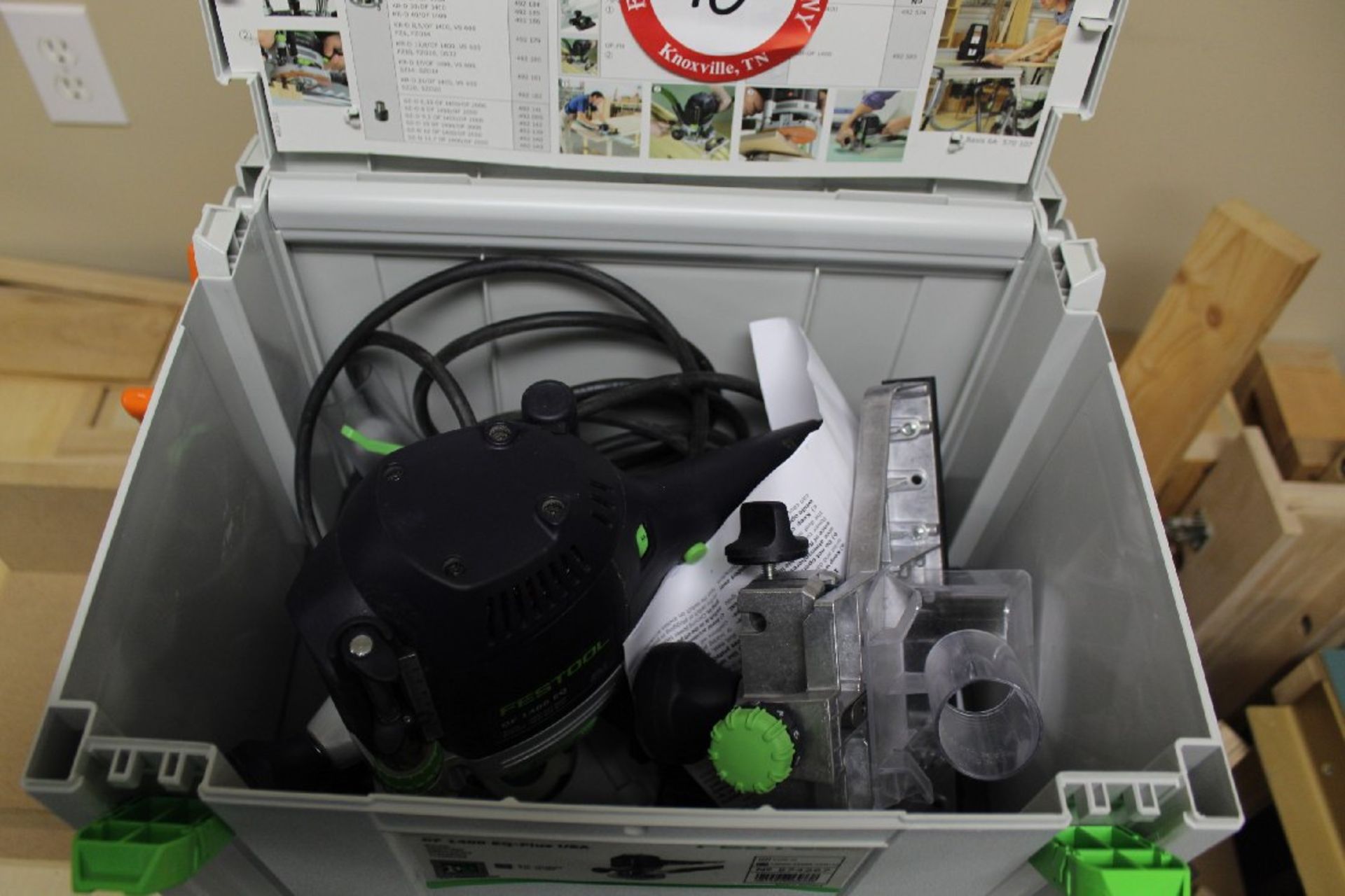 Festool Model OF 1400 EQ-+ Plunge Router with Case with Router Bits & Accessories