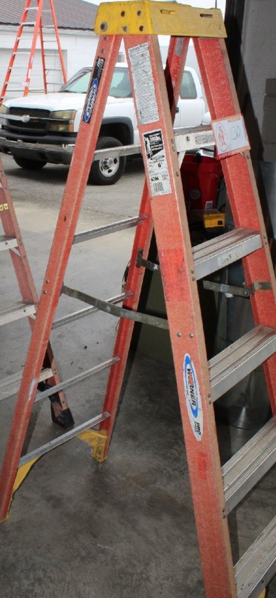 Two Werner 6' Fiberglass Step Ladders