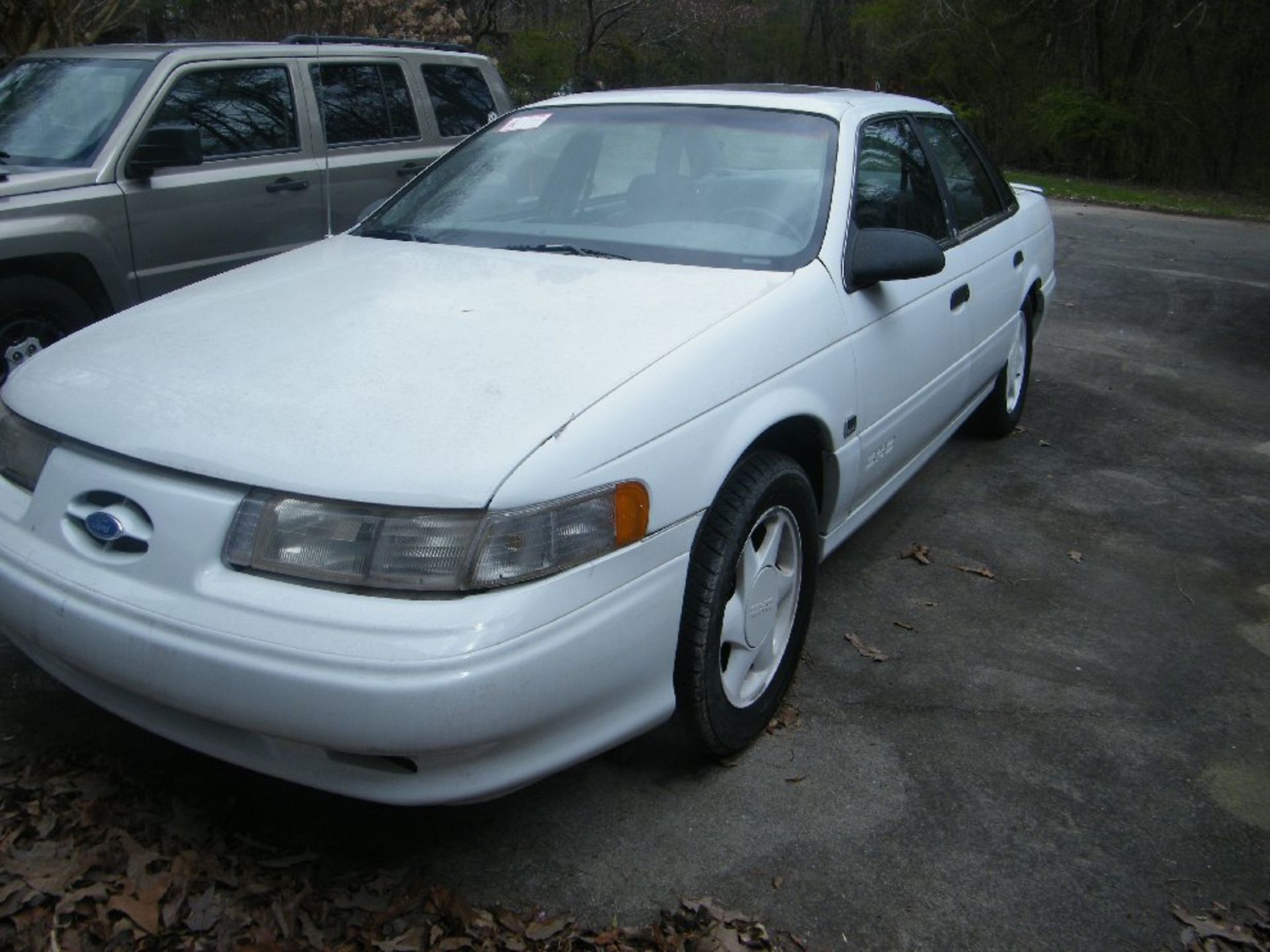 1993 Ford Taurus SHO, Unknown Mileage, A/C, Sunroof, Automatic, White, VIN 1FALP54P8PA185244. TITLE - Image 2 of 11