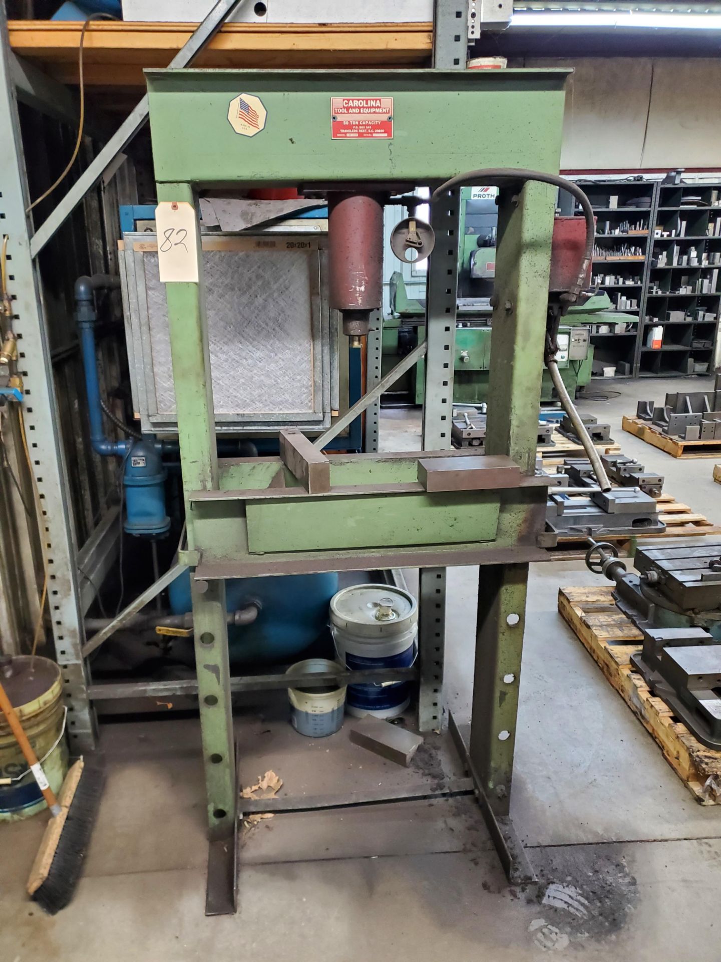 50-Ton Carolina H-Frame Hydraulic Shop Press