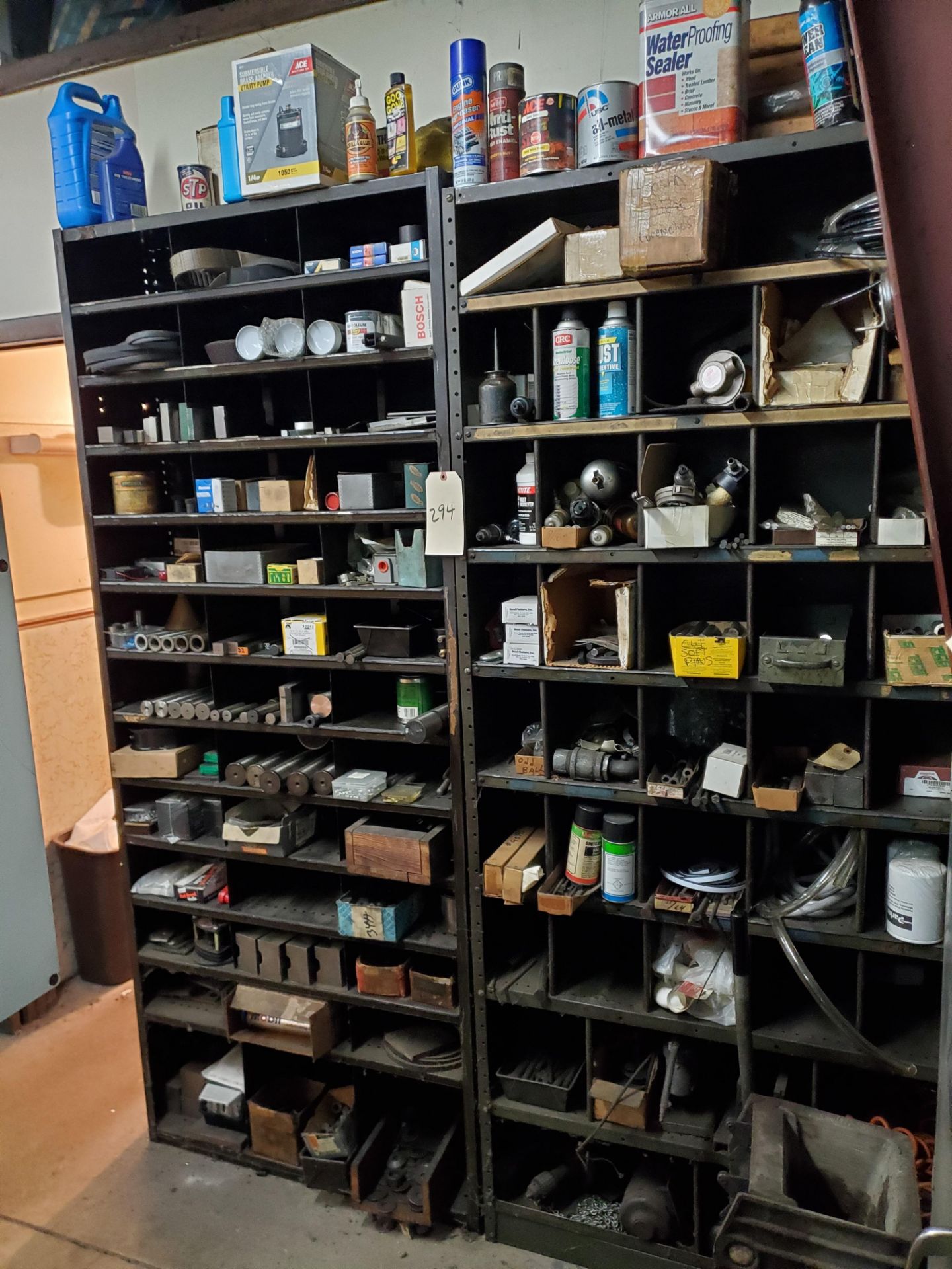 (2) Shelf Units w/ Machine & Die Parts