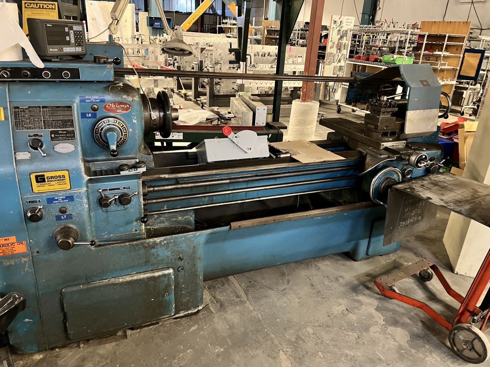 OKUMA LATHE W/MITUTOYO READ OUT, 22” SWING x 60” CENTERS, LOCATION, Arnprior, Ontario, (Canada)