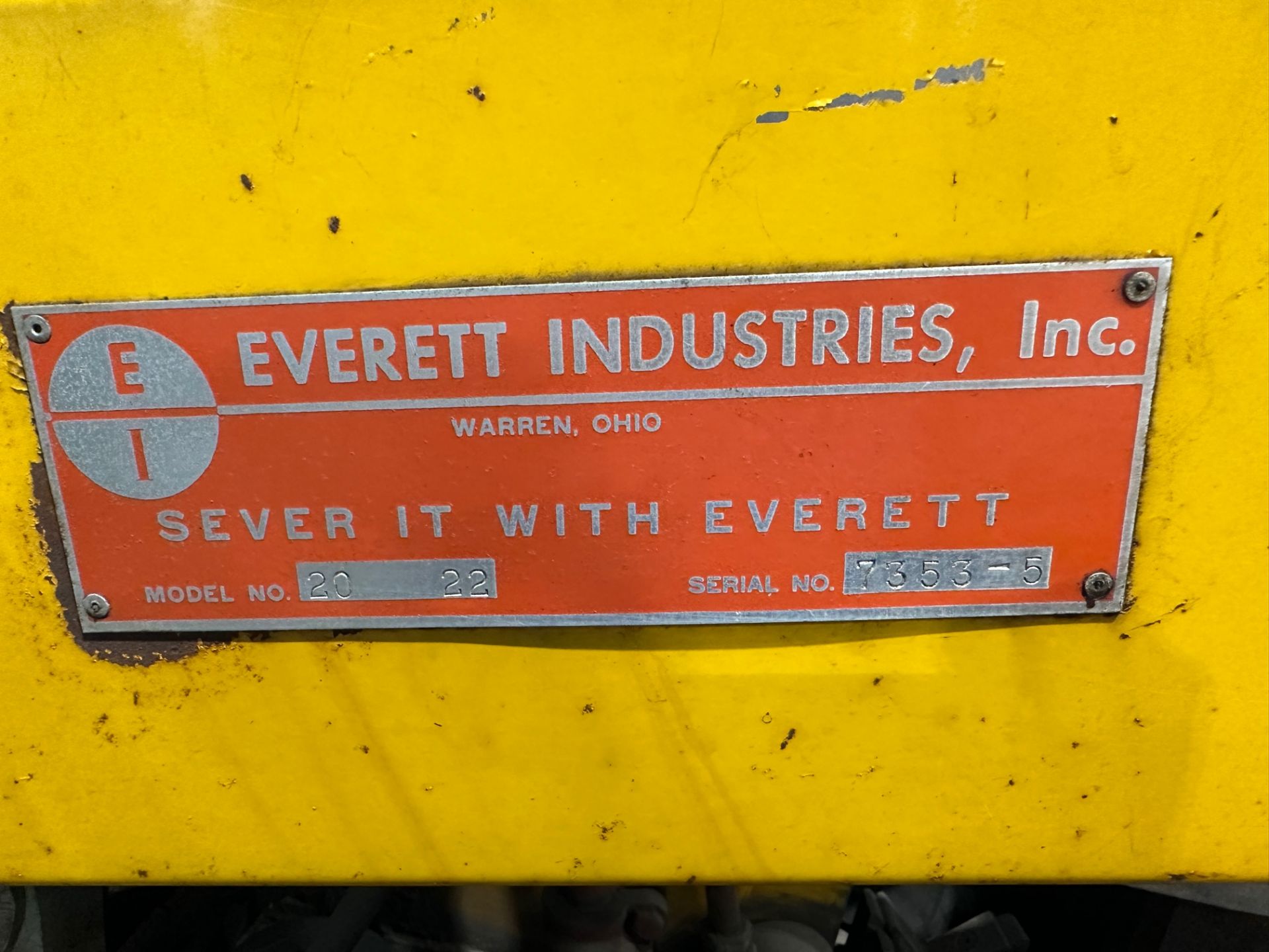 Everett Cold Shaft Saw / Model: 2022 / SN: 7353-5 / Capacity: 20" - Location, Montreal, Quebec - Image 4 of 6