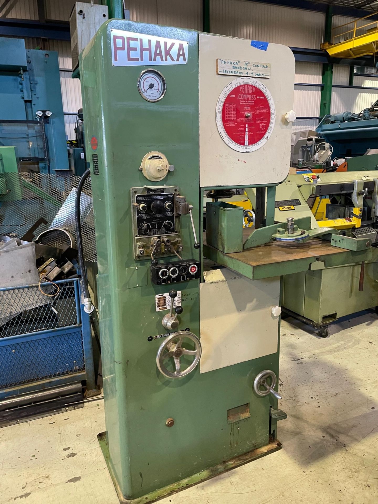 Pehaka / Vertical Band Saw / Model: USF-4R / SN: 28328M-6535-A / Cap: 15" - Image 2 of 5
