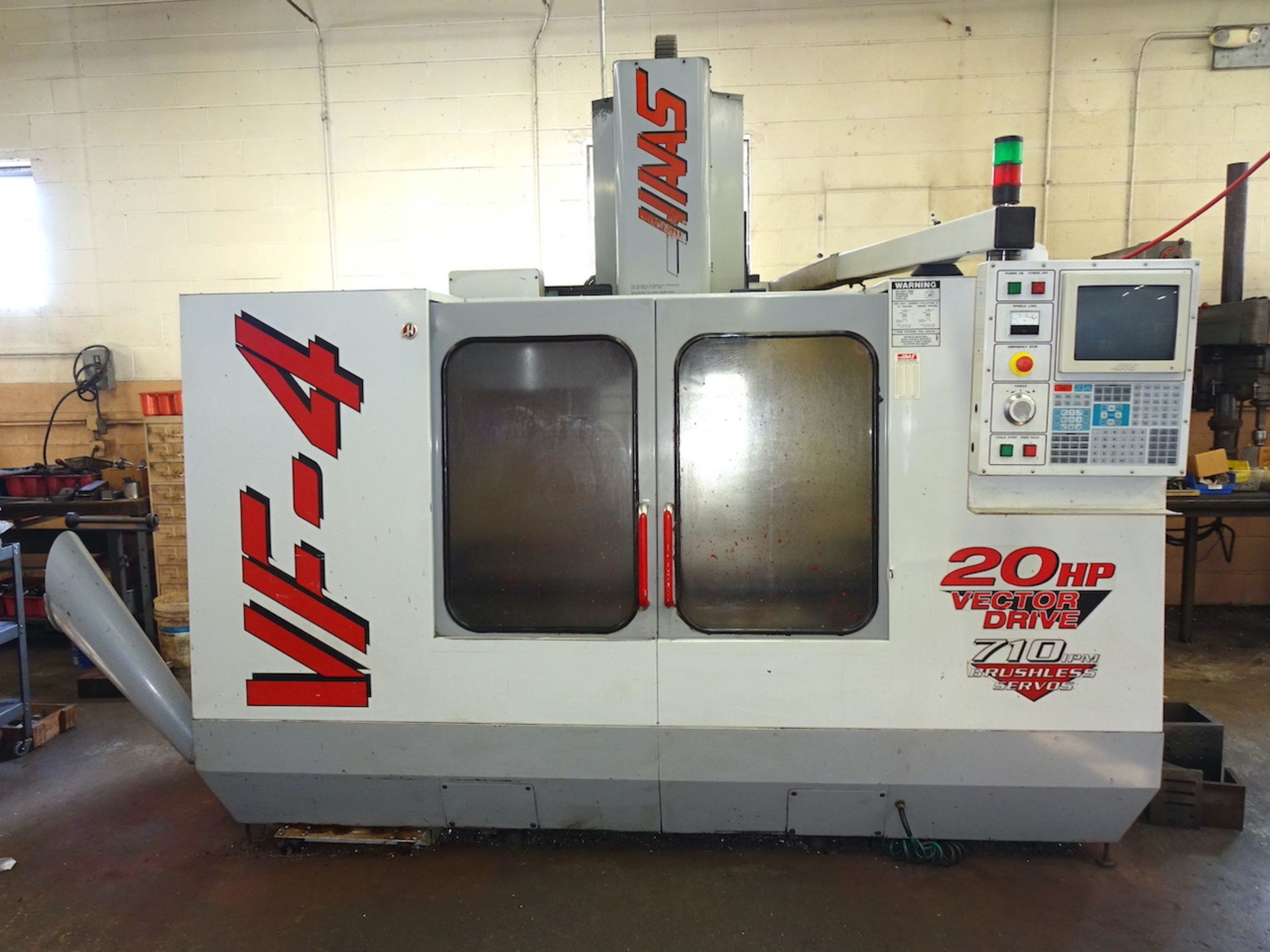 1998 Haas Model VF-4 CNC Vertical Machining Center, S/N 14860, 20 HP Vector Drive, 710 IPM Brushless - Image 3 of 13