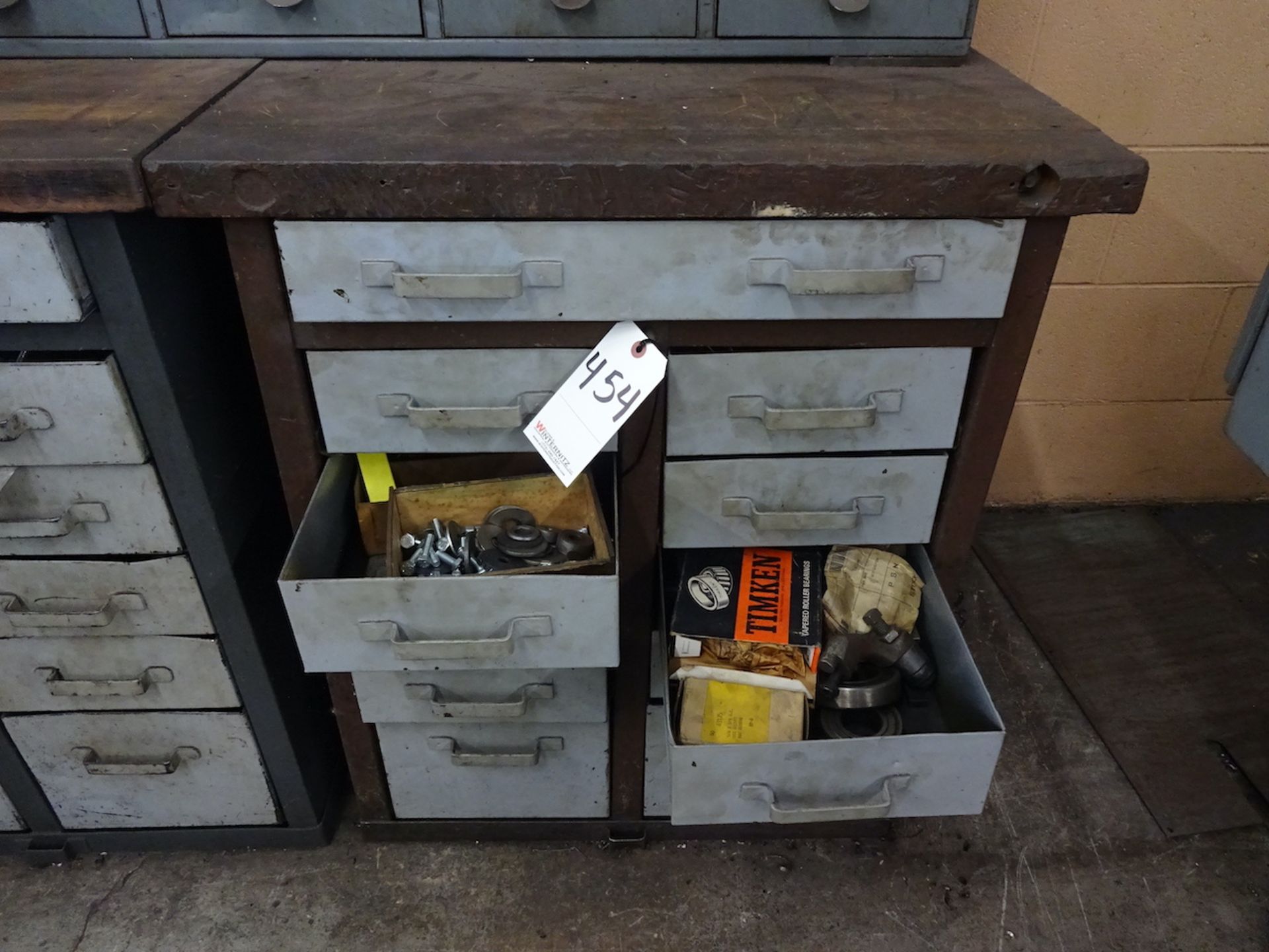LOT: Assorted Bearings (with cabinet)