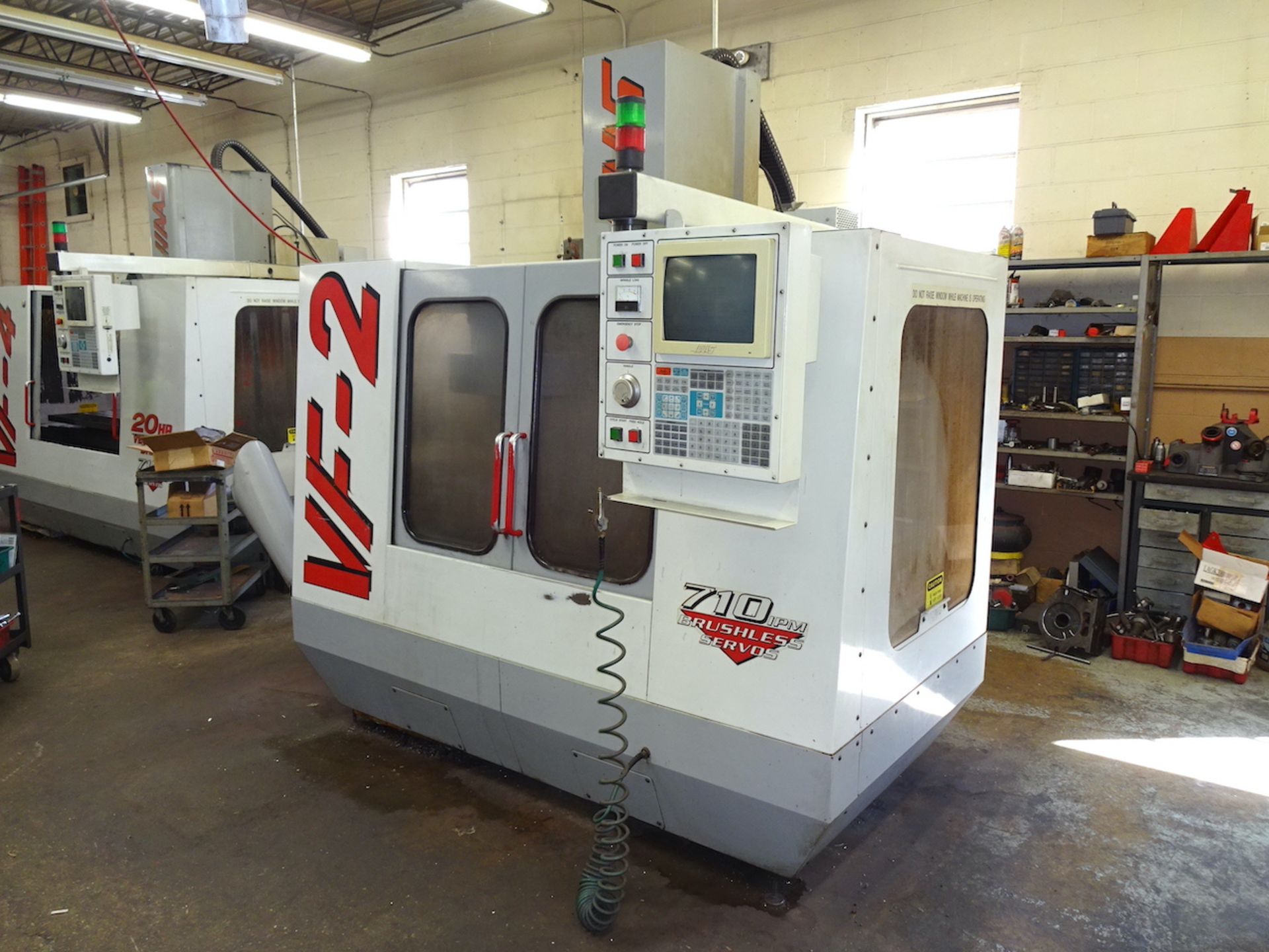 1997 Haas Model VF-2 CNC Vertical Machining Center, S/N 9800, 710 IPM Brushless Servos, 36 in. x - Image 2 of 14