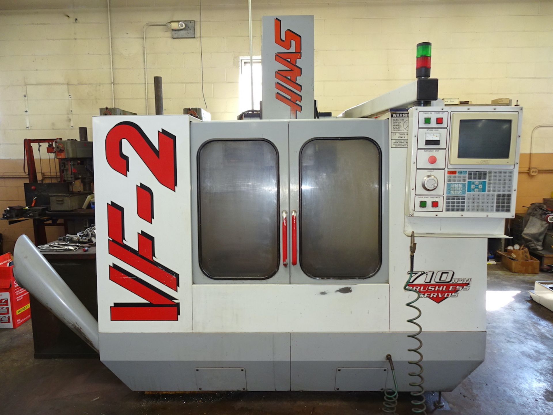 1997 Haas Model VF-2 CNC Vertical Machining Center, S/N 9800, 710 IPM Brushless Servos, 36 in. x - Image 3 of 14