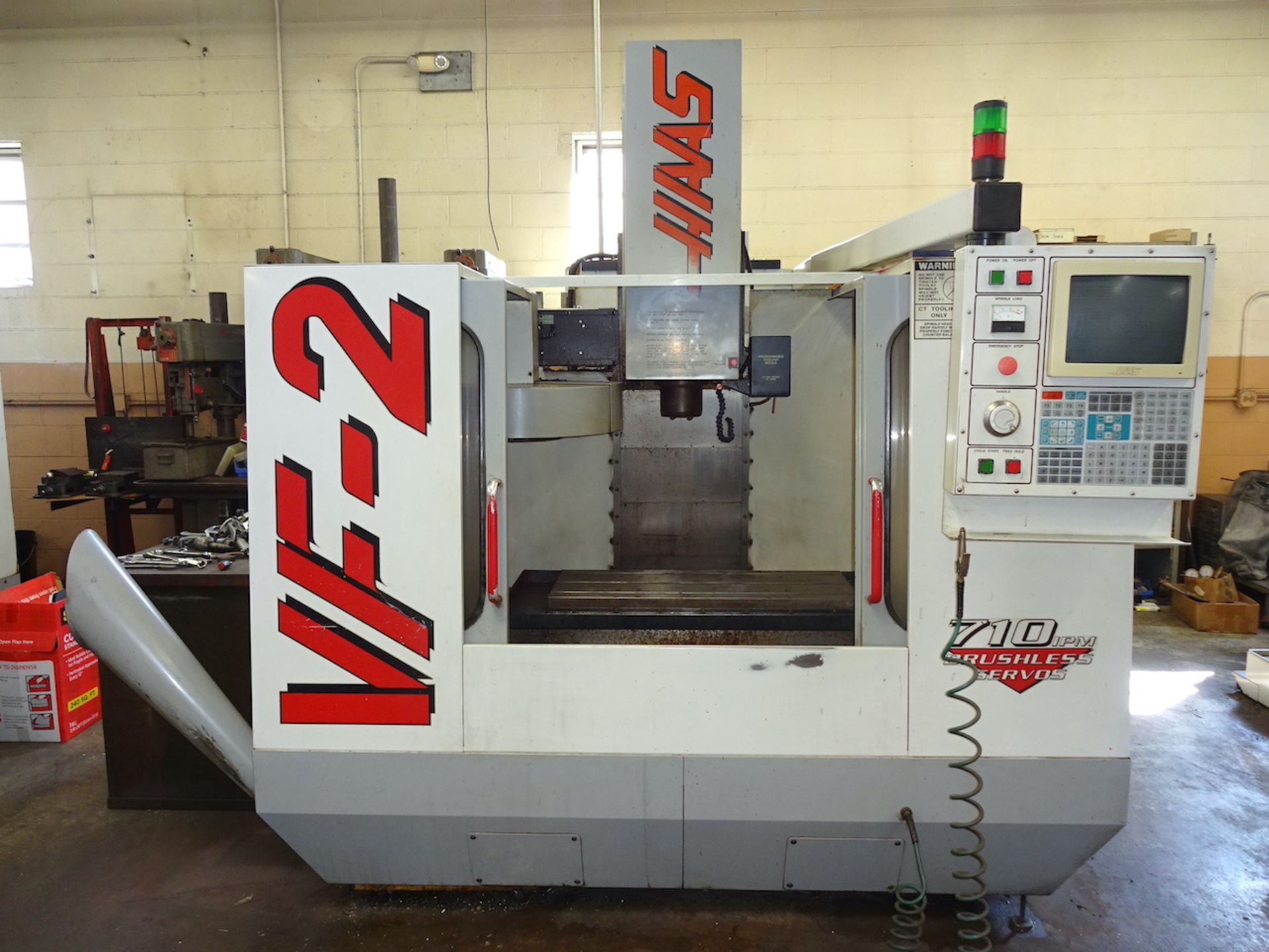 1997 Haas Model VF-2 CNC Vertical Machining Center, S/N 9800, 710 IPM Brushless Servos, 36 in. x - Image 4 of 14