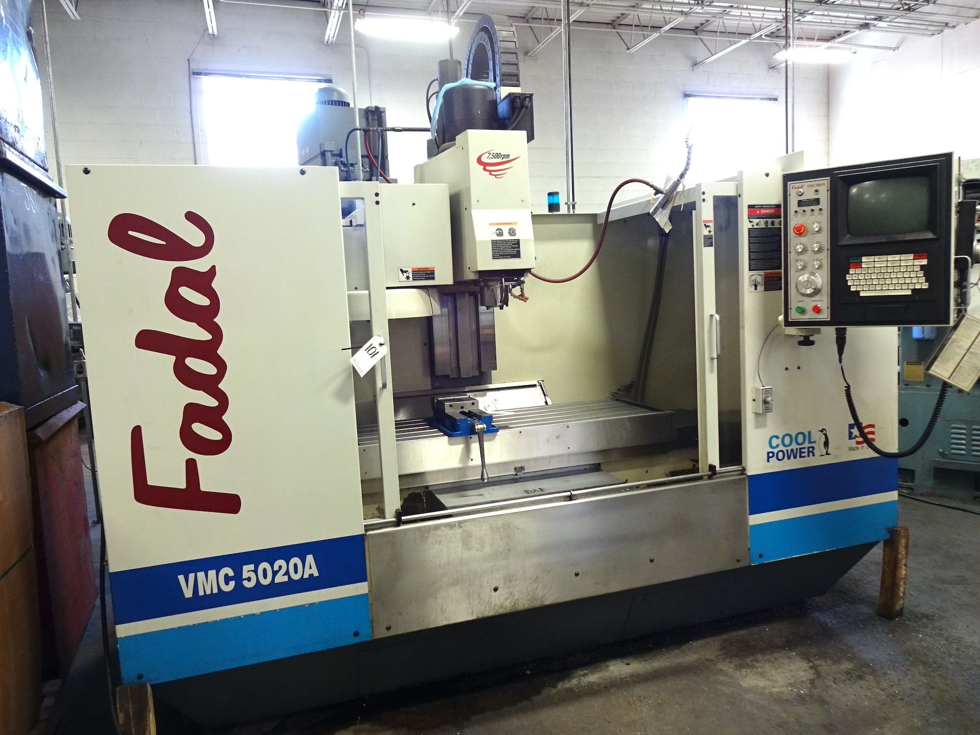 Fadal Model VMC5020A CNC Vertical Machining Center, S/N 9810947 (1998), 7500 RPM Spindle, 21 Station
